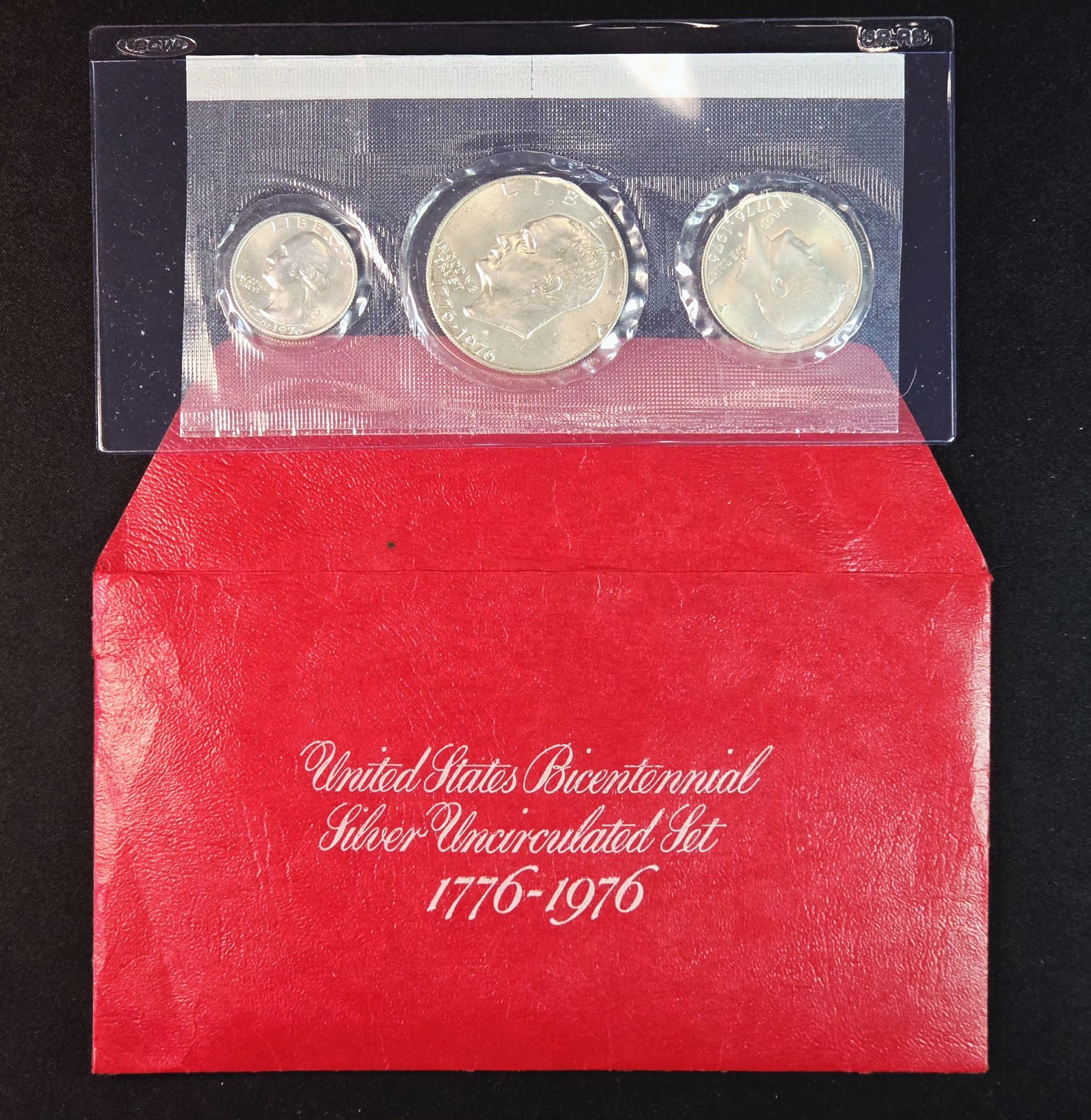 1976-S U.S. Bicentennial Silver Uncirculated Set OGP 40% Silver 3-Coin Mint Set