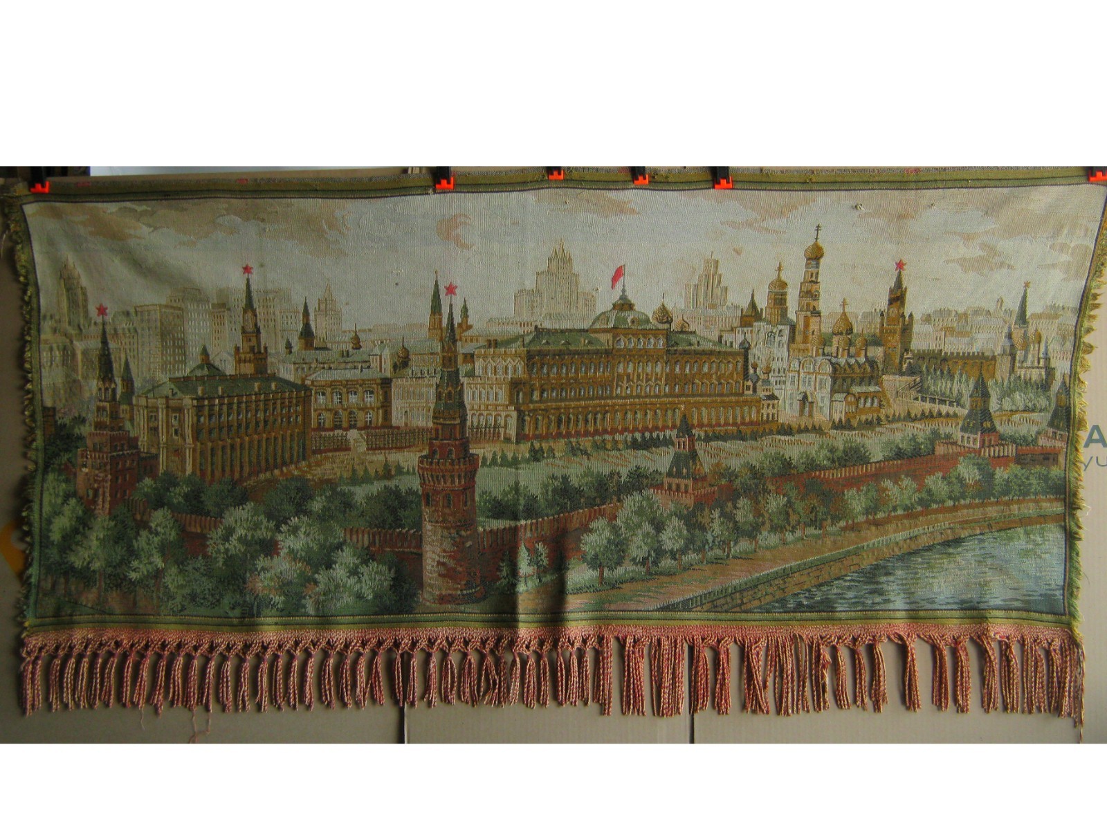 Antique Soviet tapestry, 1950-60s, 143/63 cm. View of Red Square. Antique Soviet tapestry, 1950-60s, 143/63 cm. View of Red Square.