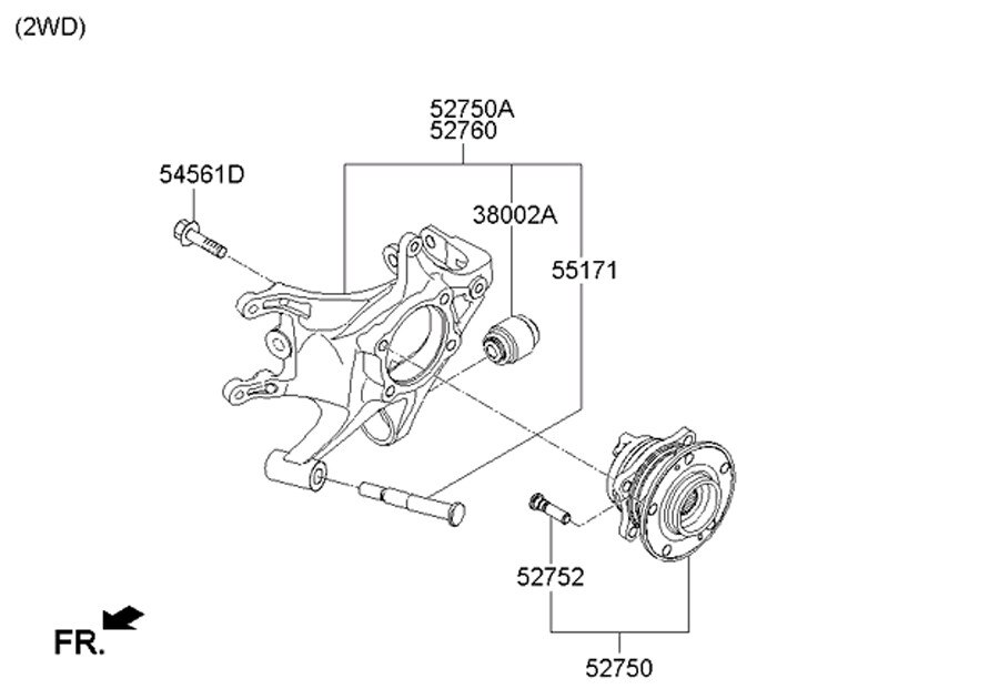 GENUINE CARRIER ASSY-REAR AXLE,LH 5271038700 (52750A) for RIGAL 02 GENUINE CARRIER ASSY-REAR AXLE,LH 5271038700 (52750A) for RIGAL 02