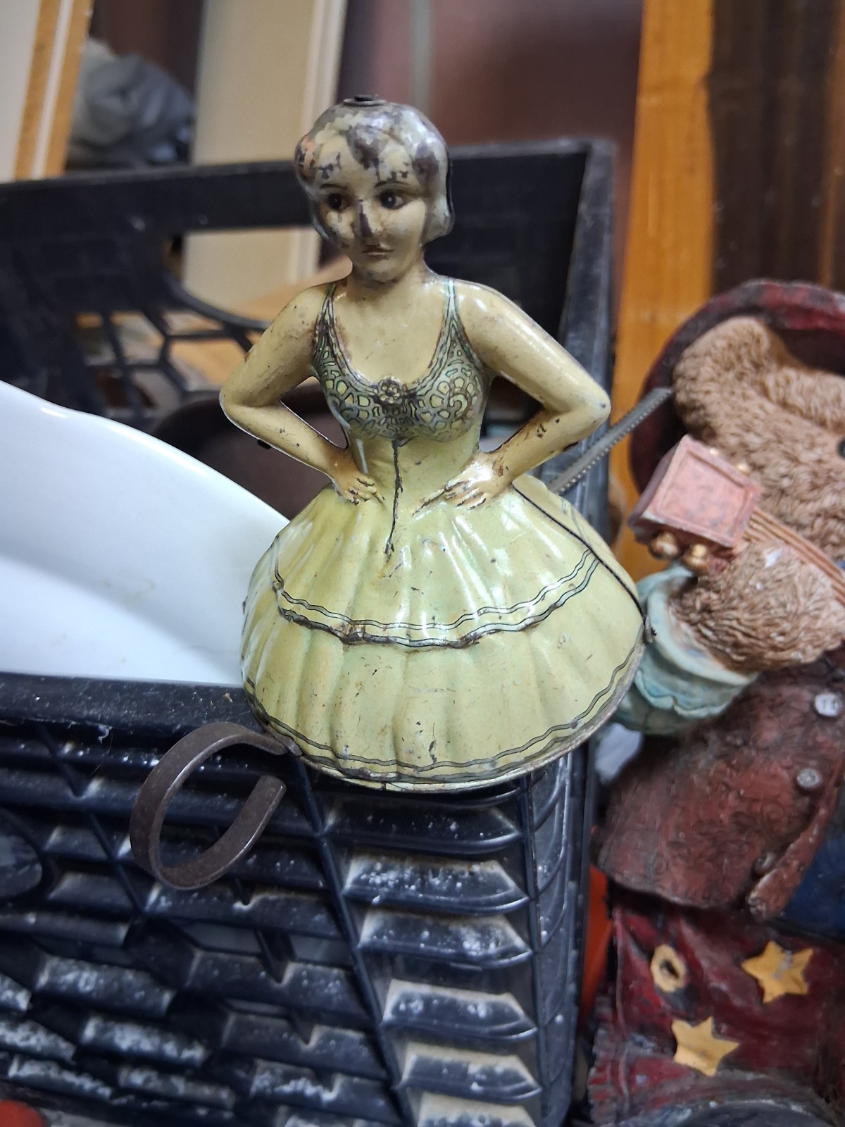 rare jouet ancien tole gyroscope danseuse ballerine 1920 Marx Martin rare jouet ancien tole gyroscope danseuse ballerine 1920 Marx Martin