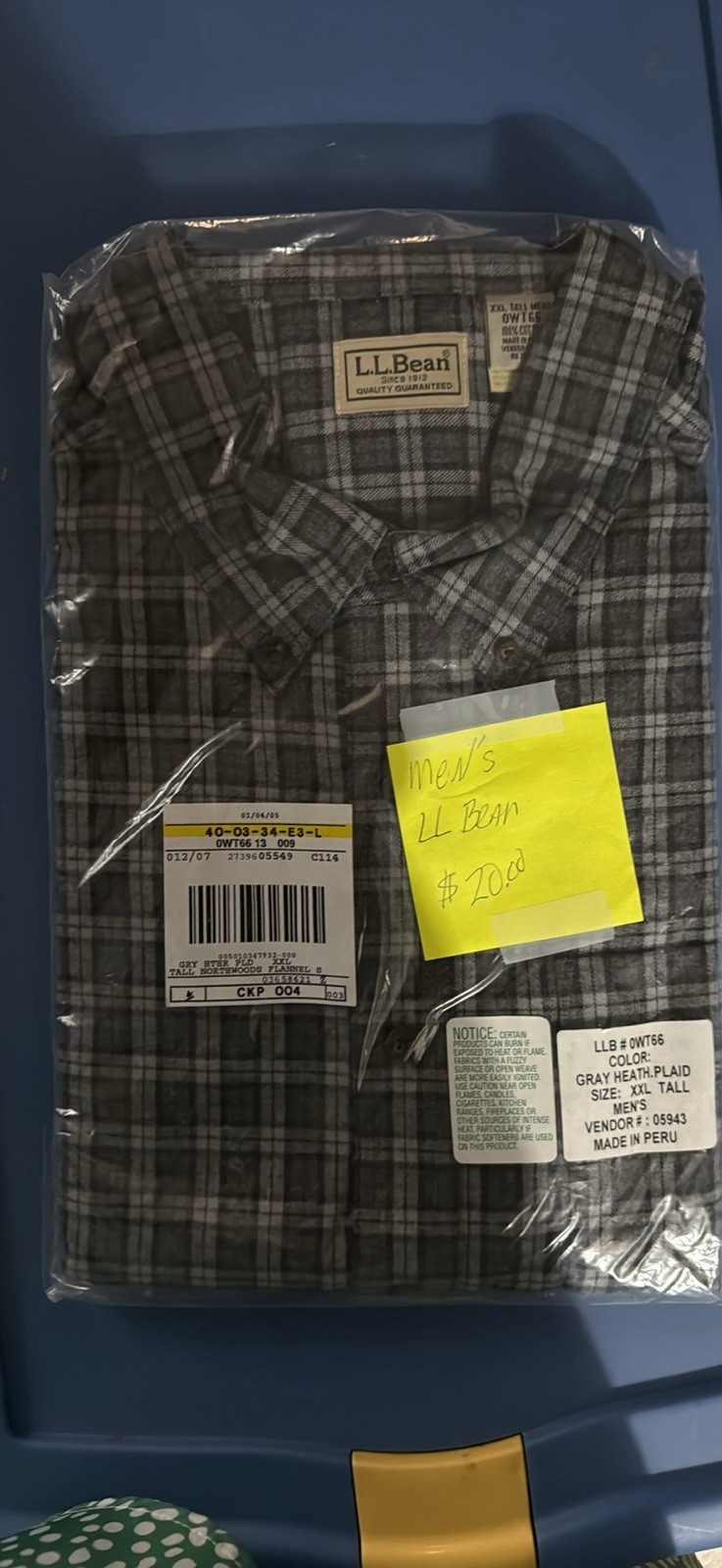 Brand New LL Bean Flannel Shirt Brand New LL Bean Flannel Shirt