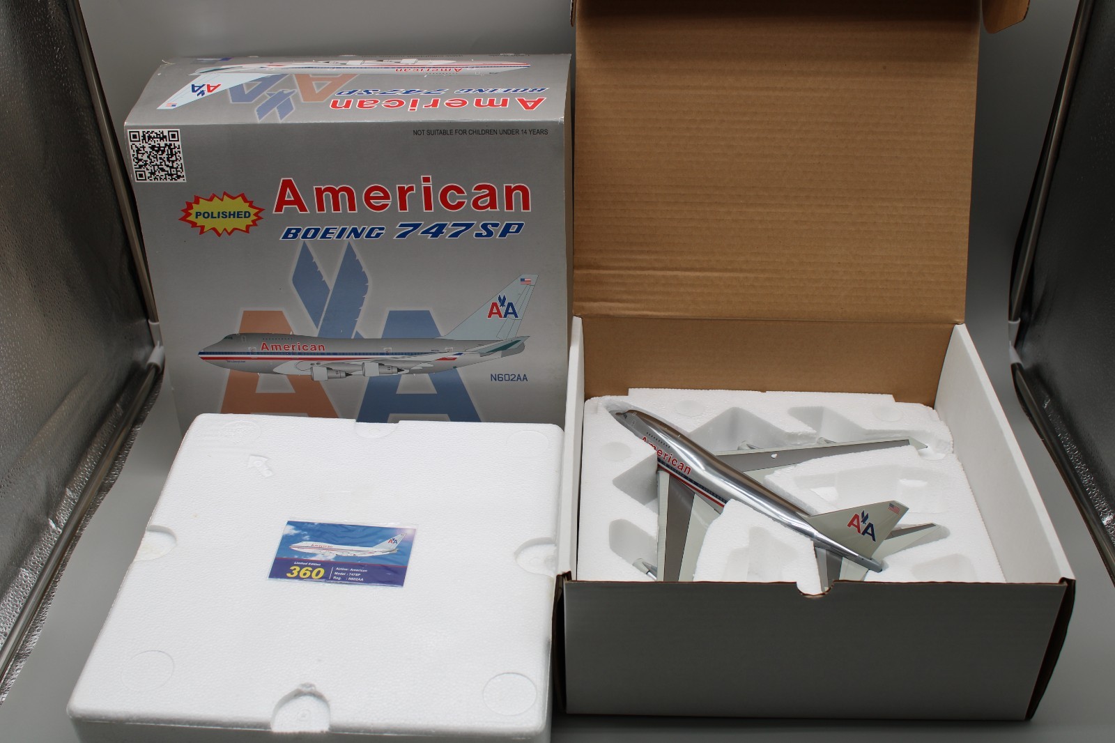 Inflight200 American Airlines Boeing 747SP 1:200 Polished Chrome N602AA Ltd 360 Inflight200 American Airlines Boeing 747SP 1:200 Polished Chrome N602AA Ltd 360