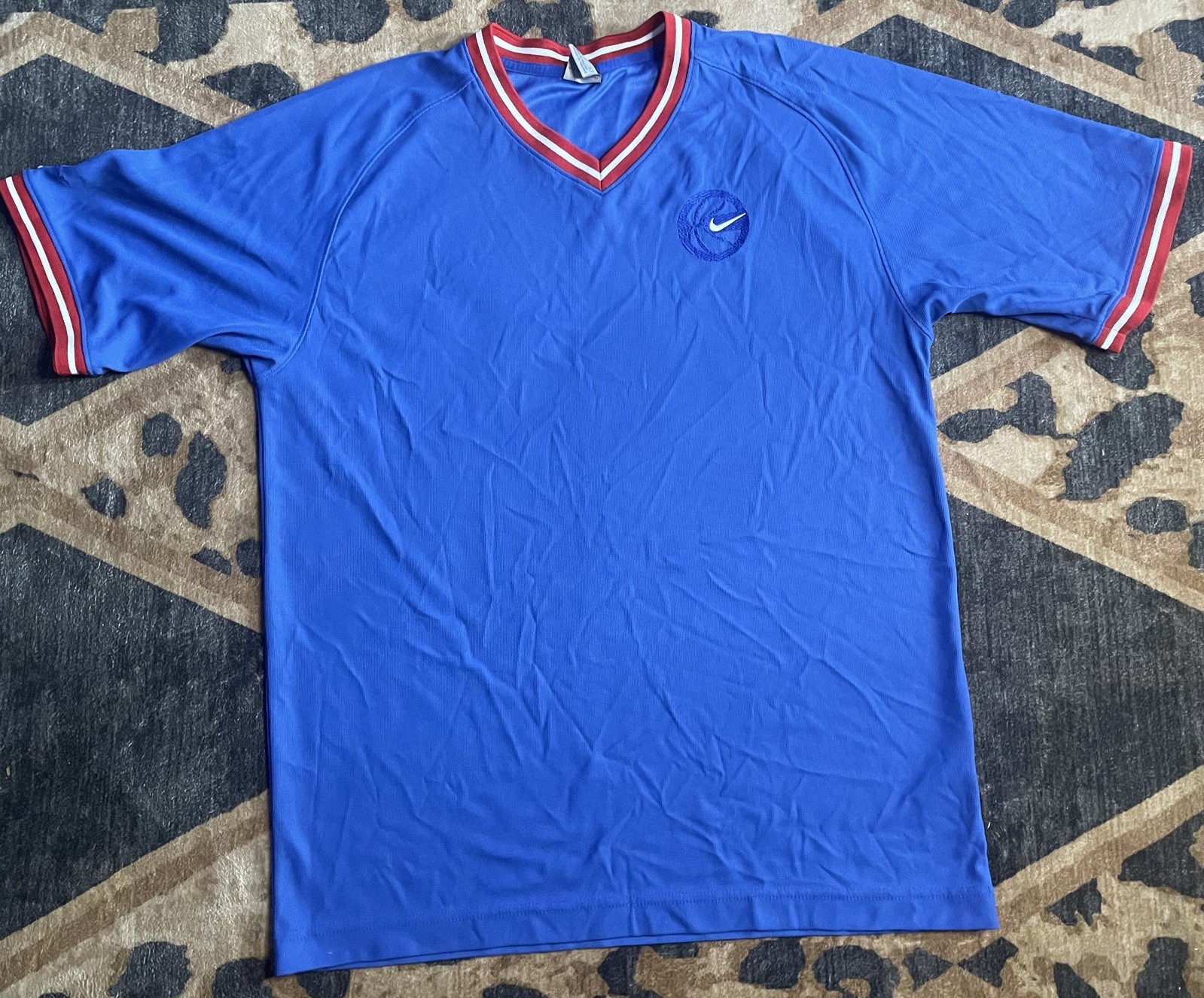 Vintage Nike Basketball Dri-FIT Shooting Shirt Men’s Large Blue Red White