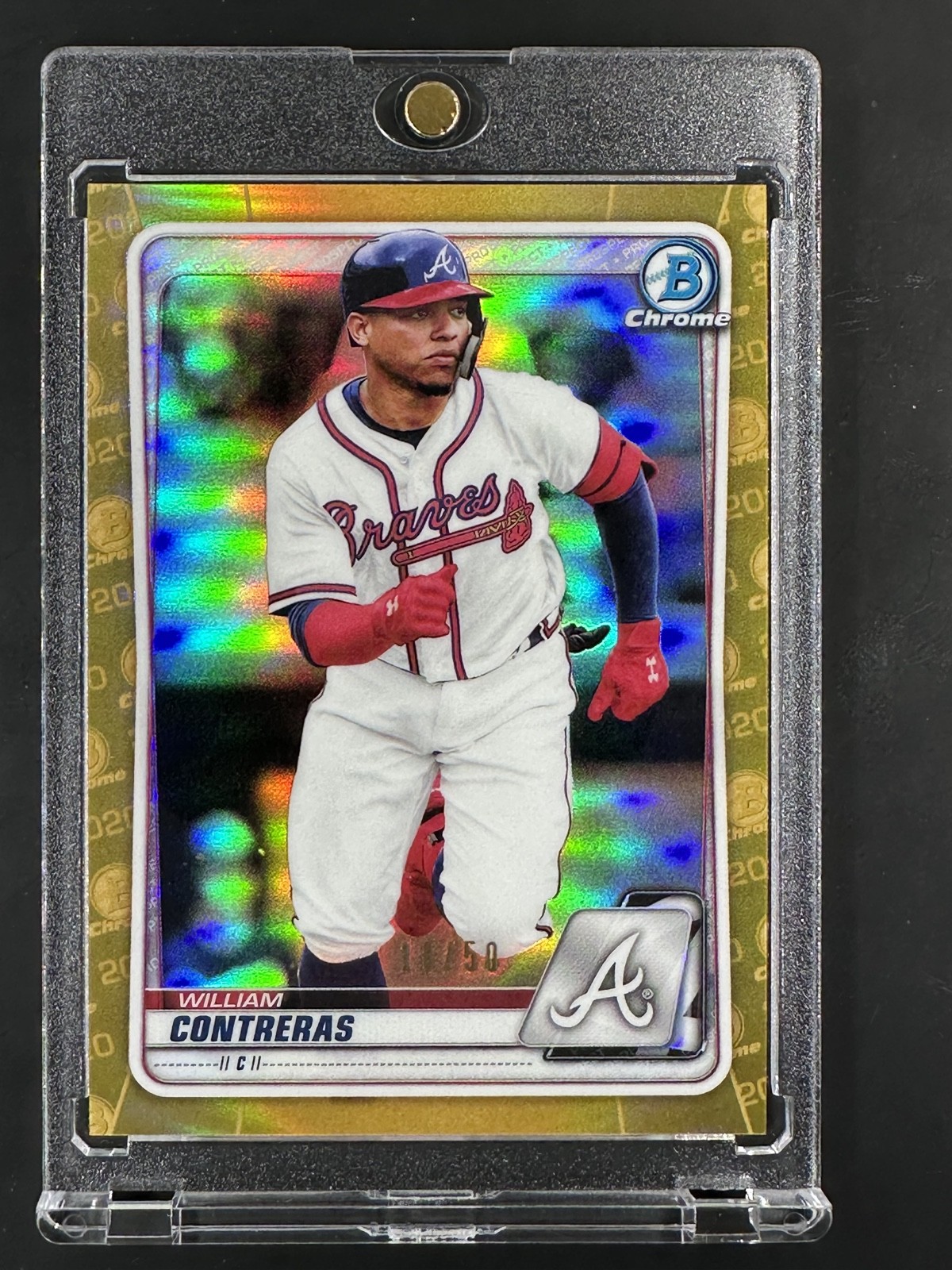 /50 William Contreras Gold Refractor 2020 Bowman Chrome Milwaukee Brewers SP /50 William Contreras Gold Refractor 2020 Bowman Chrome Milwaukee Brewers SP