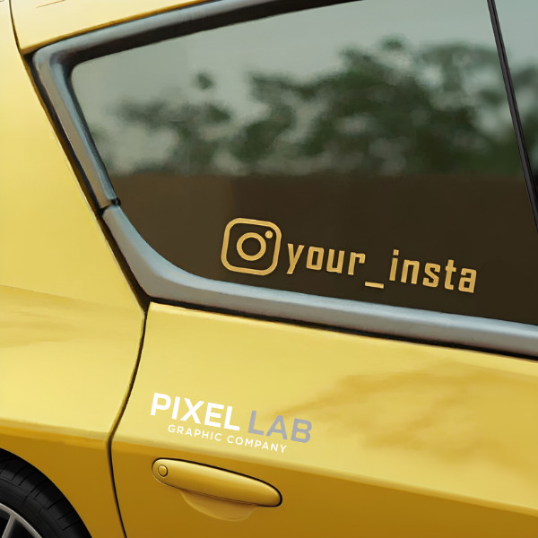 Personalized Instagram Sticker Vinyl Decal (x2) Car Window IG Username Drift JDM