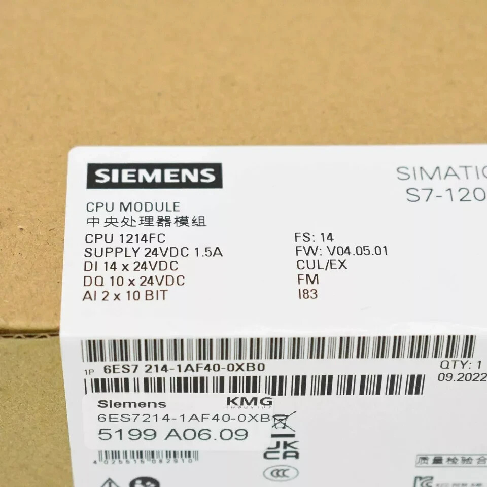 1PC Siemens 6ES7 214-1AF40-0XB0 6ES7214-1AF40-0XB0 S7-1200F CPU Expedited Ship