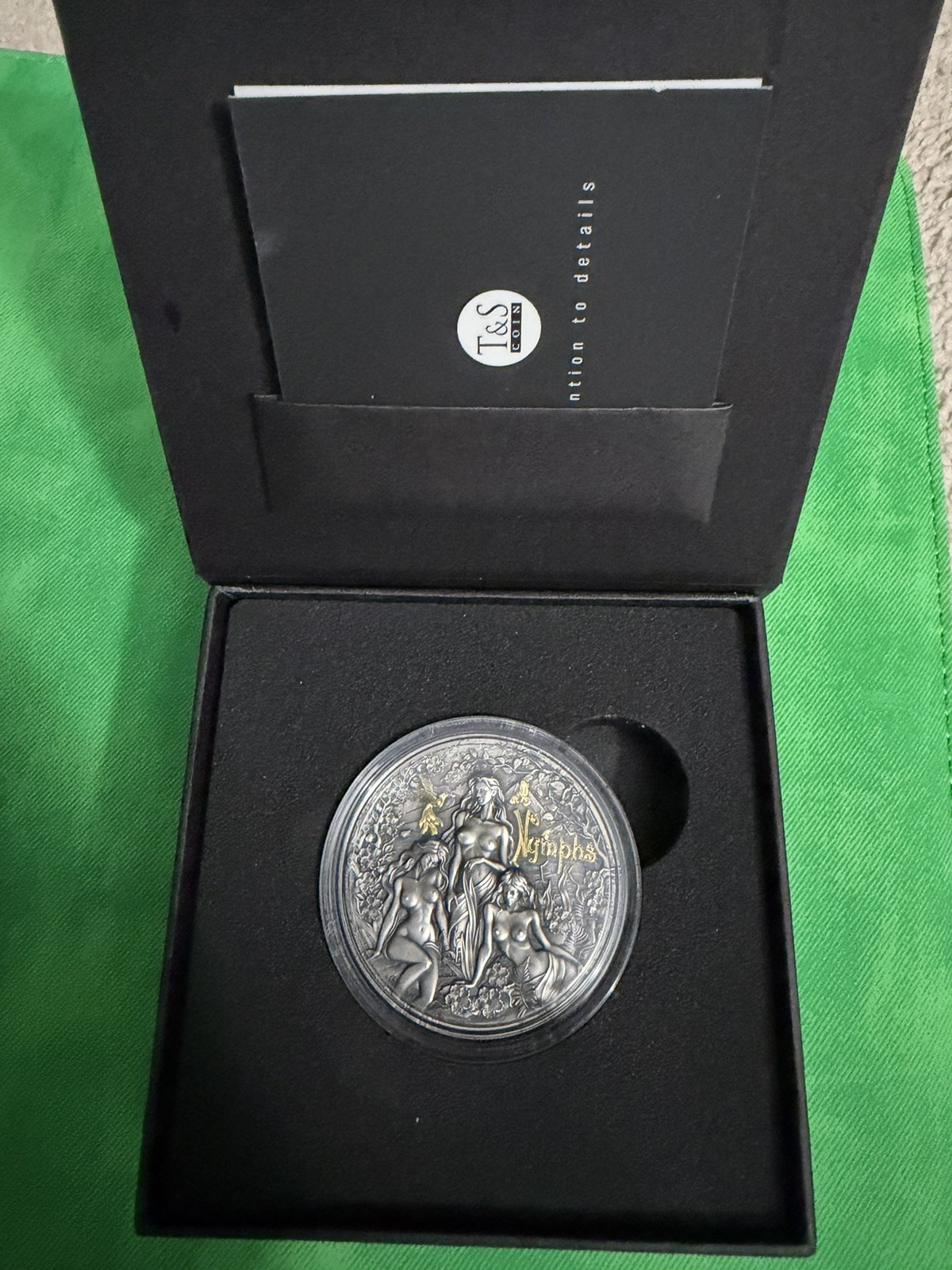 2024 Cameroon Nymphs 2oz Silver High Relief 24kt Gilded Coin Ltd. 500 2024 Cameroon Nymphs 2oz Silver High Relief 24kt Gilded Coin Ltd. 500