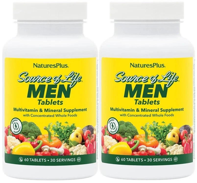 NaturesPlus Source of Life Men Multivitamin 120 Tablets – Pack of 2