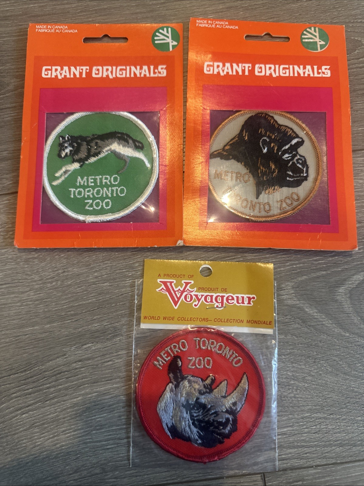 Vintage Lot Of 3 Canada Metro Toronto Zoo Patches Grant Voyageur Animal Vintage Lot Of 3 Canada Metro Toronto Zoo Patches Grant Voyageur Animal