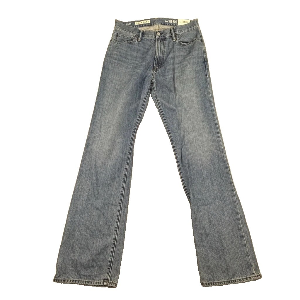 GAP 1969 Jeans Mens 32X34 Blue Denim Standard Fit Straight Leg NWT GAP 1969 Jeans Mens 32X34 Blue Denim Standard Fit Straight Leg NWT