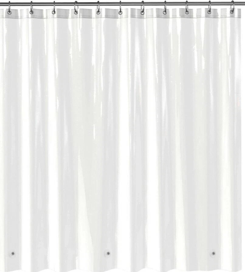 8 Guage Clear Shower Curtain Liner 72 by 72Inches Heavy Duty for Bathroom Shower