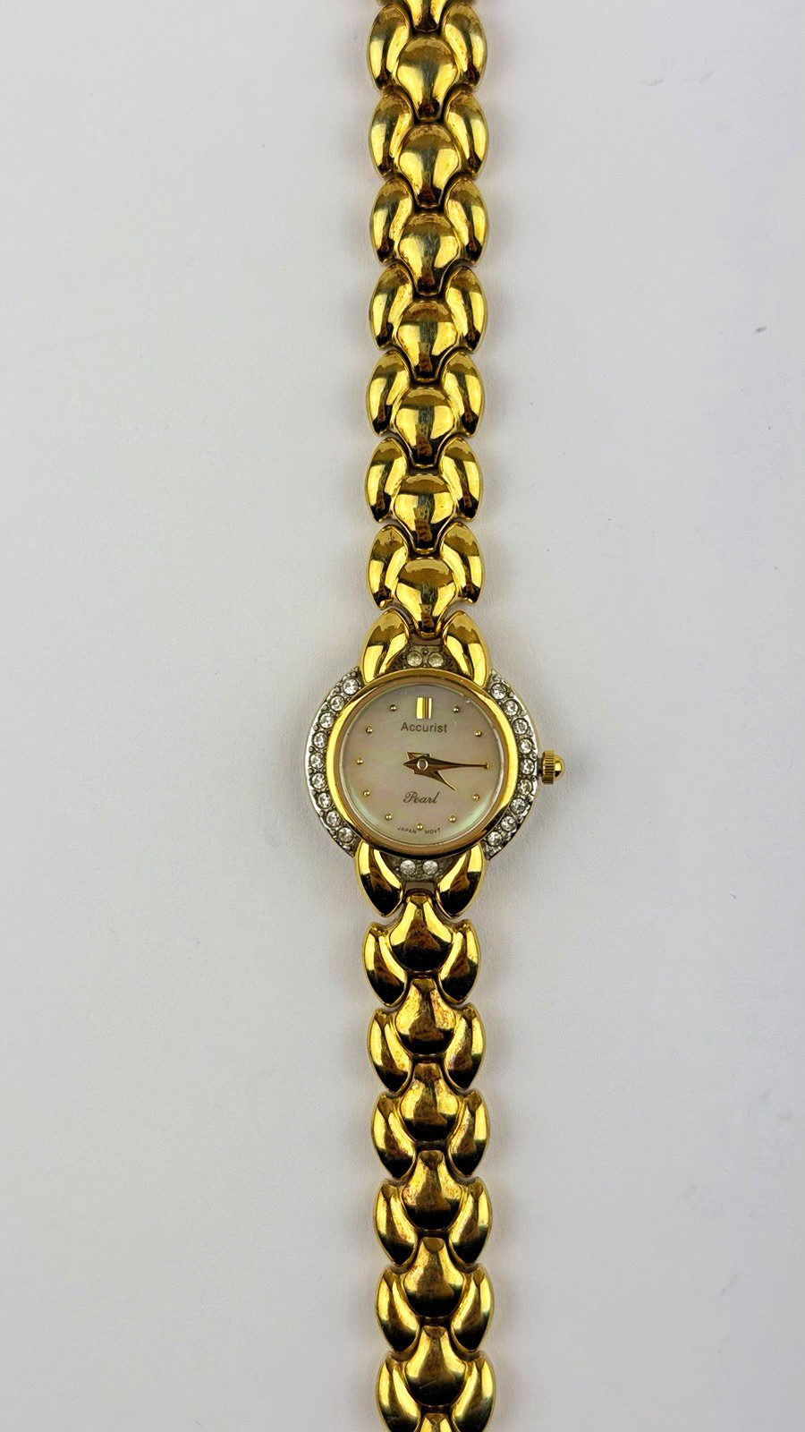 Accurist vintage watch , stainless steel gold plated , fully working