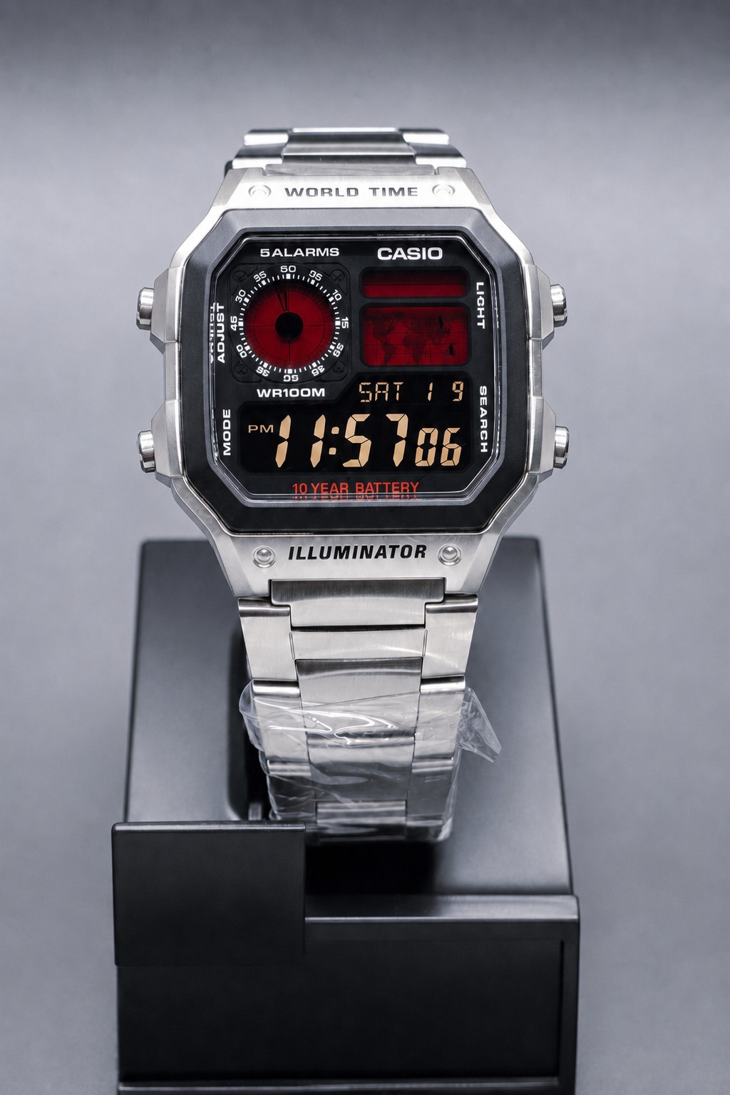 Custom Casio AE1200WHD-1A Royale Watch Mod Stainless Steel Oil Filled Hydromod