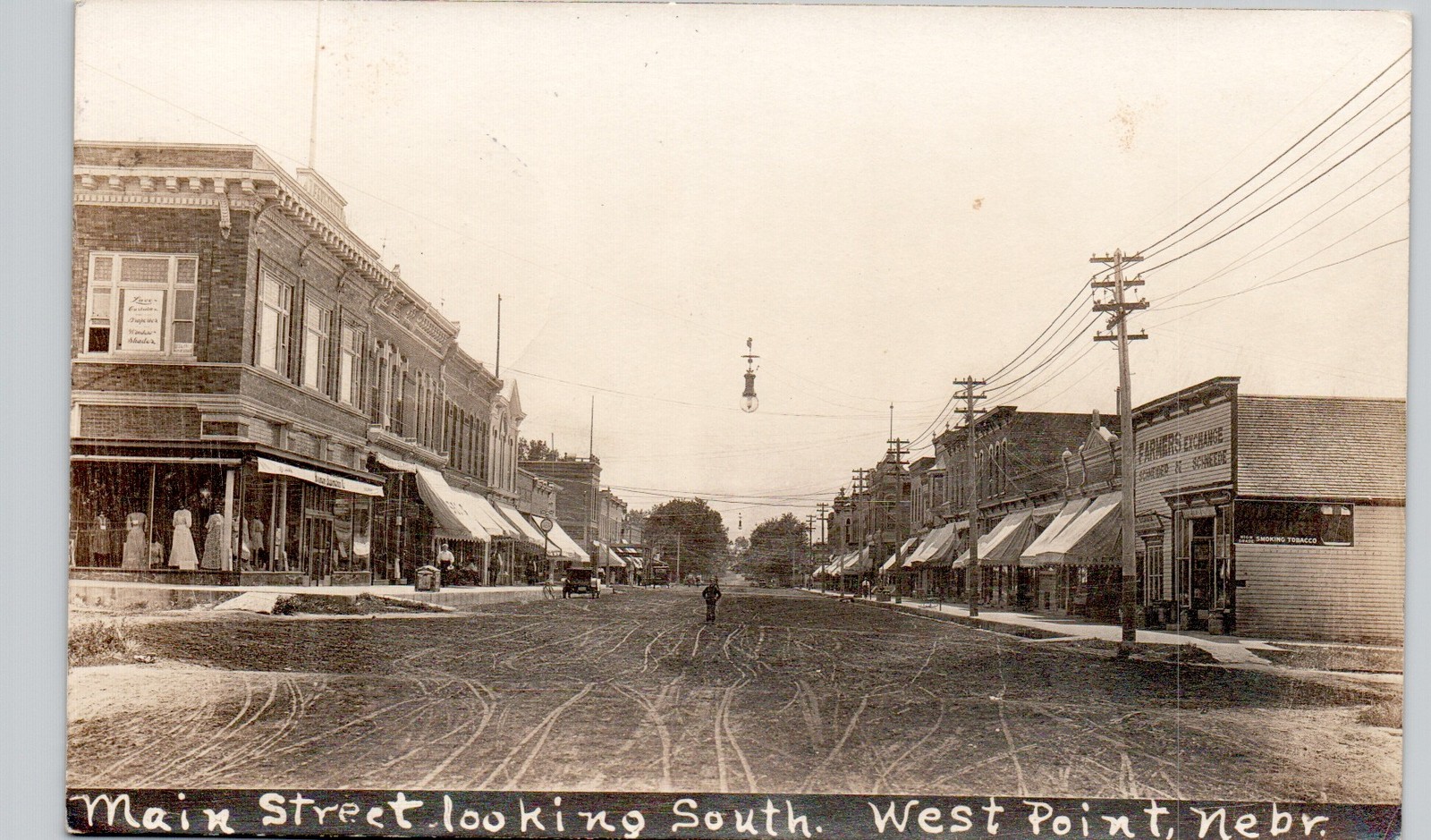 MAIN STREET west point ne c1910 postcard nebraska real photo rppc downtown MAIN STREET west point ne c1910 postcard nebraska real photo rppc downtown