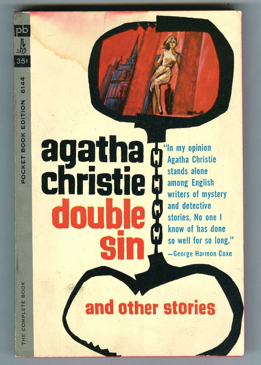 DOUBLE SIN by Agatha CHRISTIE Vintage 1962 FIRST PRINTING PB Poirot Marple