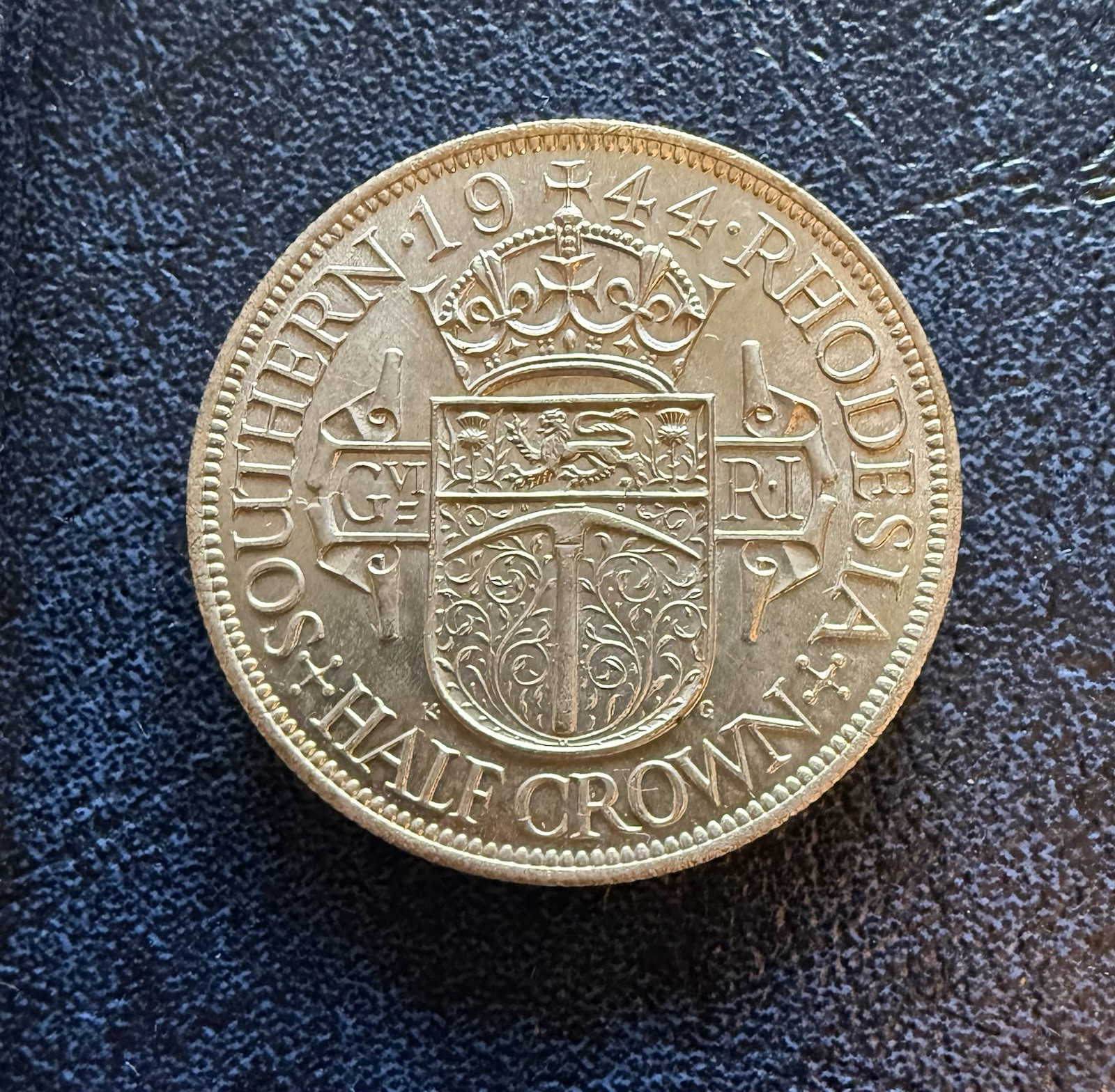 1944 Southern Rhodesia Silver Halfcrown 