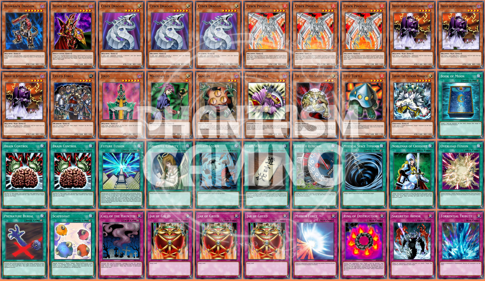 Machine OTK Chimeratech Deck Dekoichi Jar Greed Blowback Yugioh