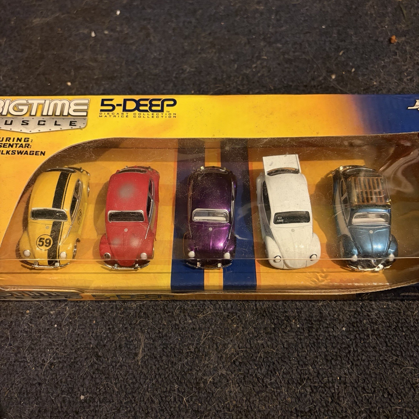 Jada Toys Bigtime Muscle 5 Deep VW Beetle 1:64 New In Box Jada Toys Bigtime Muscle 5 Deep VW Beetle 1:64 New In Box