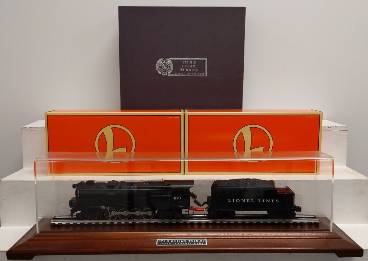 Lionel 6-18057 O Gauge CC PRR S-2 Turbine Steam Locomotive & Tender #671 LN/Box