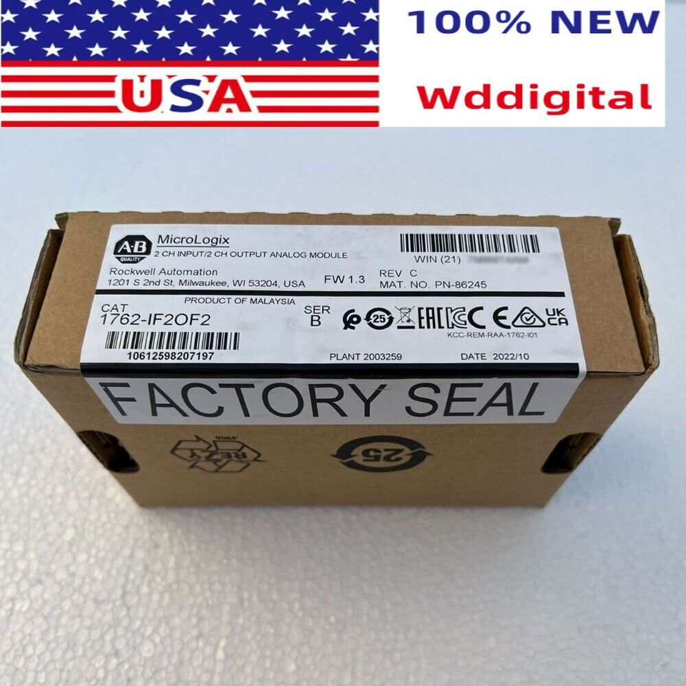 New Factory Sealed AB 1762-IF2OF2 SER B MicroLogix 1200 I/O Module 1762IF2OF2