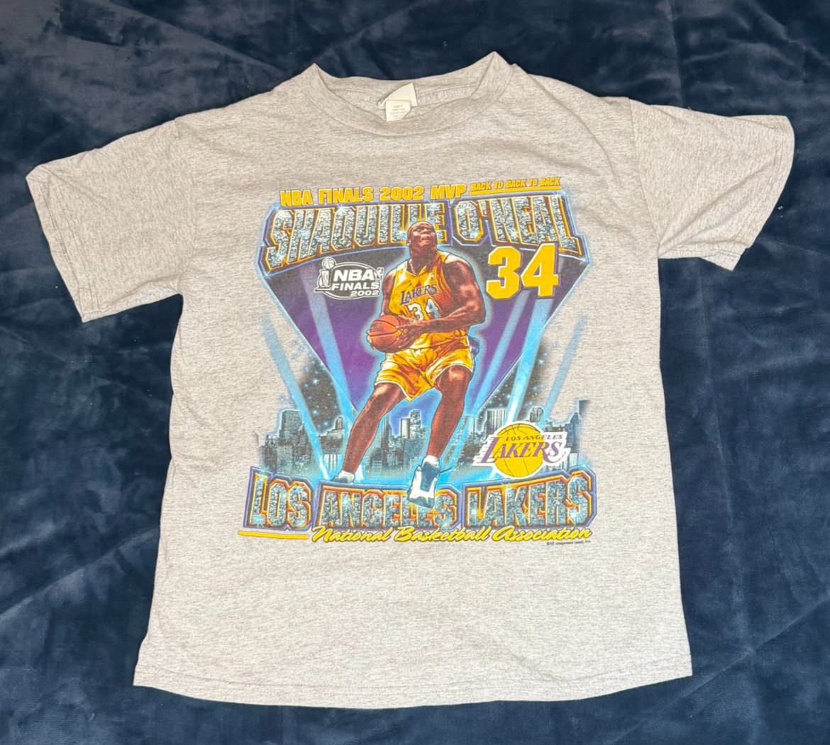 Vintage Lee Sport Shaquille O'Neal Lakers 2002 Finals MVP Graphic T-Shirt Large Vintage Lee Sport Shaquille O'Neal Lakers 2002 Finals MVP Graphic T-Shirt Large