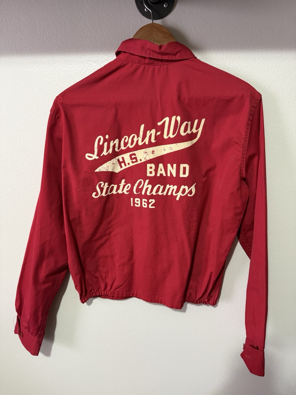 Vintage 1960s Champion Jacket Red Lincoln Way Illinois Band Size Small Rare Vintage 1960s Champion Jacket Red Lincoln Way Illinois Band Size Small Rare