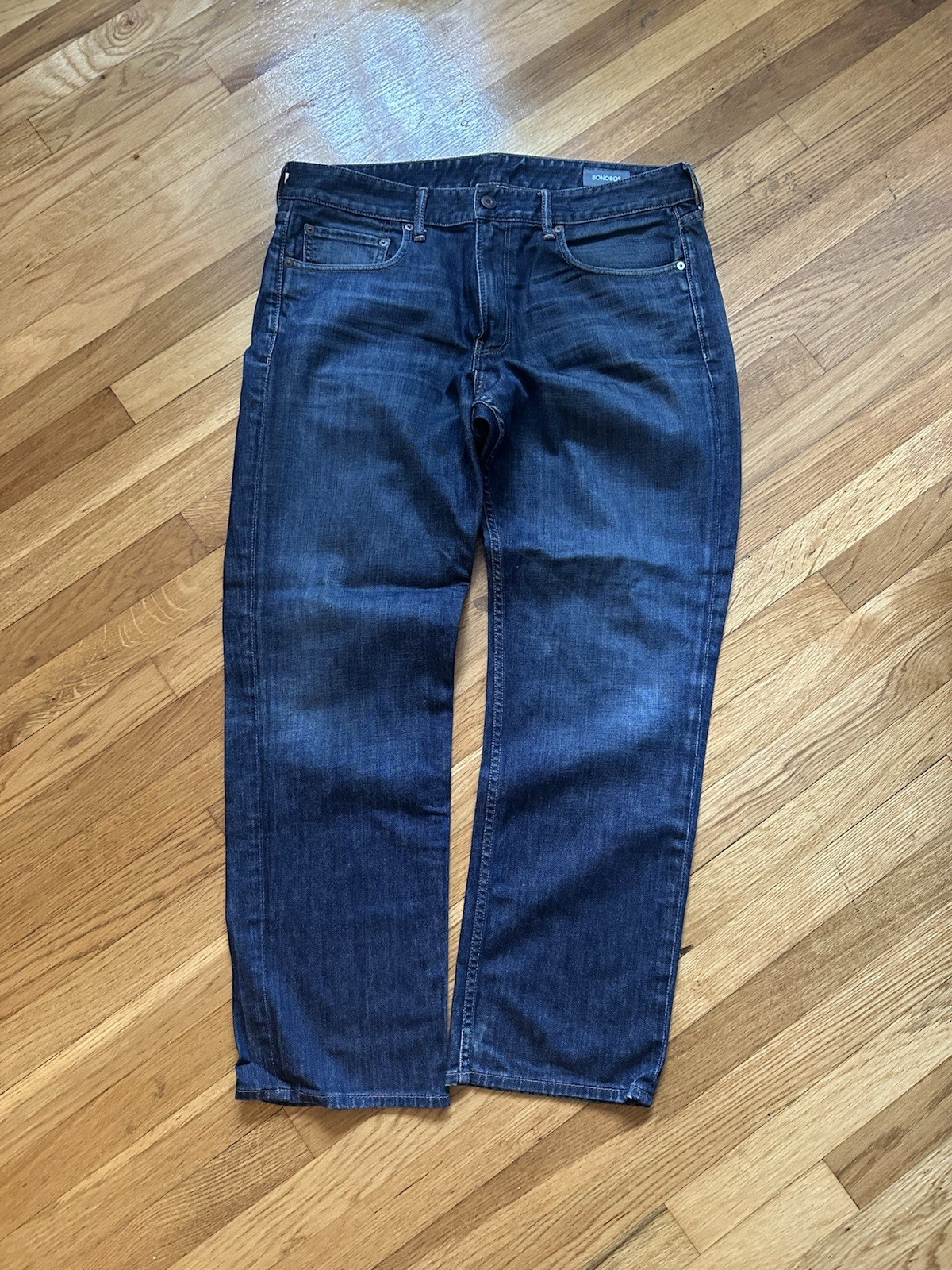 Bonobos Men’s The Blue Jean Straight Fit 36x30 Dark Wash Made in USA