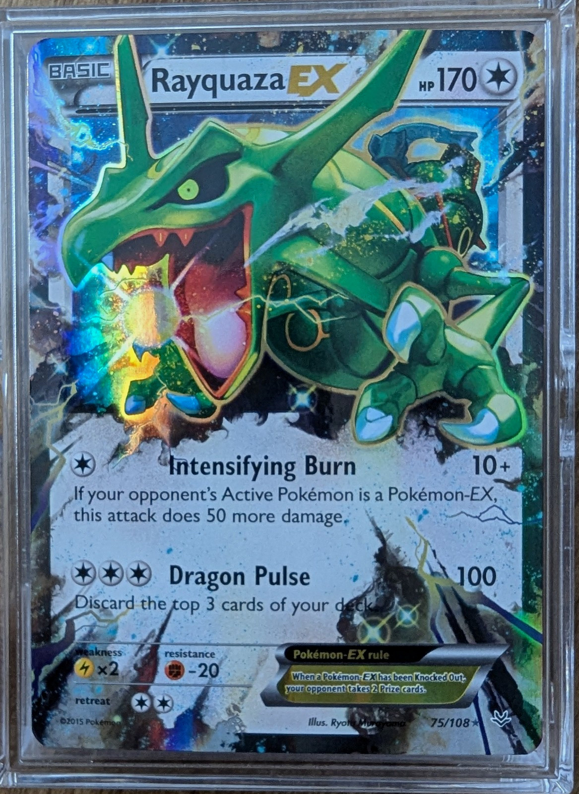 Rayquaza EX Holo Ultra Rare XY Roaring Skies 75/108