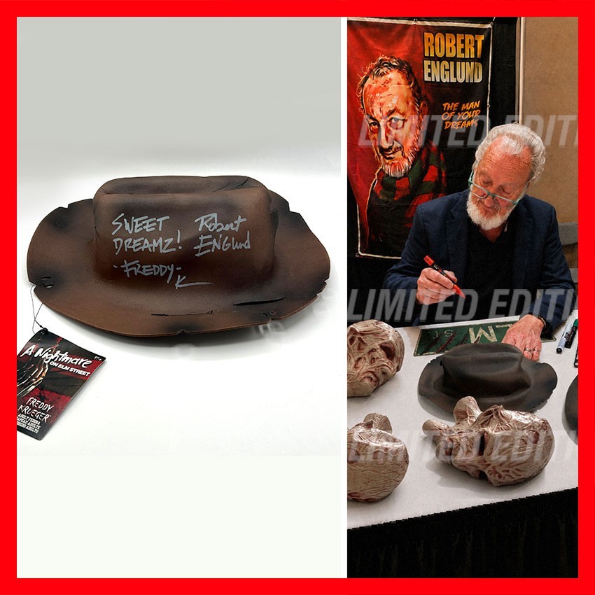 ROBERT ENGLUND SIGNED Fedora Hat A Nightmare on Elm Street Freddy - COA & PIC