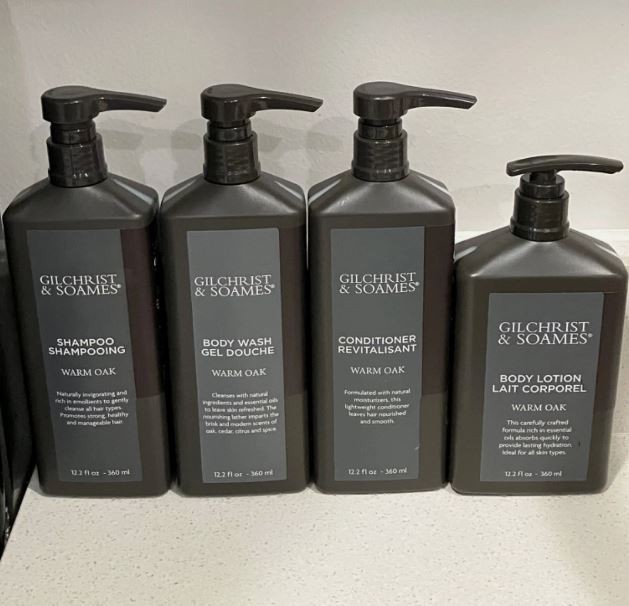 Gilchrist & Soames Warm Oak 4 Set of Shampoo Conditioner Body Wash & Lotion NEW