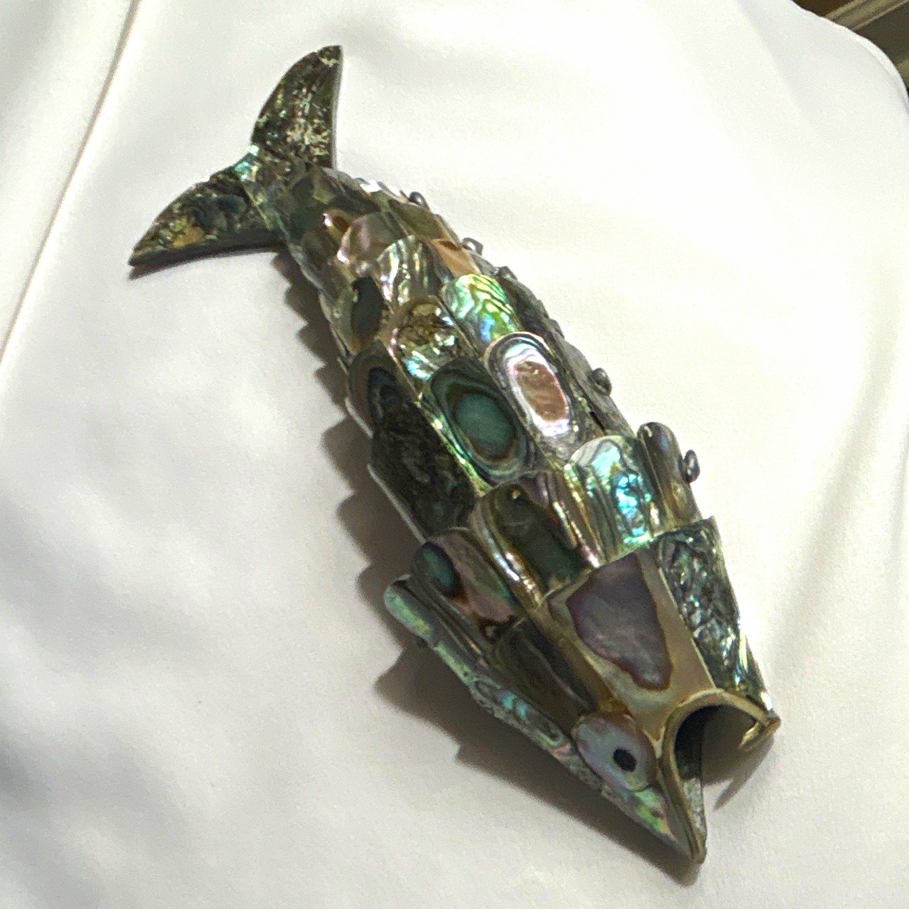 Bottle Opener RARE Vintage Mexican Abalone (Mother of Pearl) flexible joints Bottle Opener RARE Vintage Mexican Abalone (Mother of Pearl) flexible joints