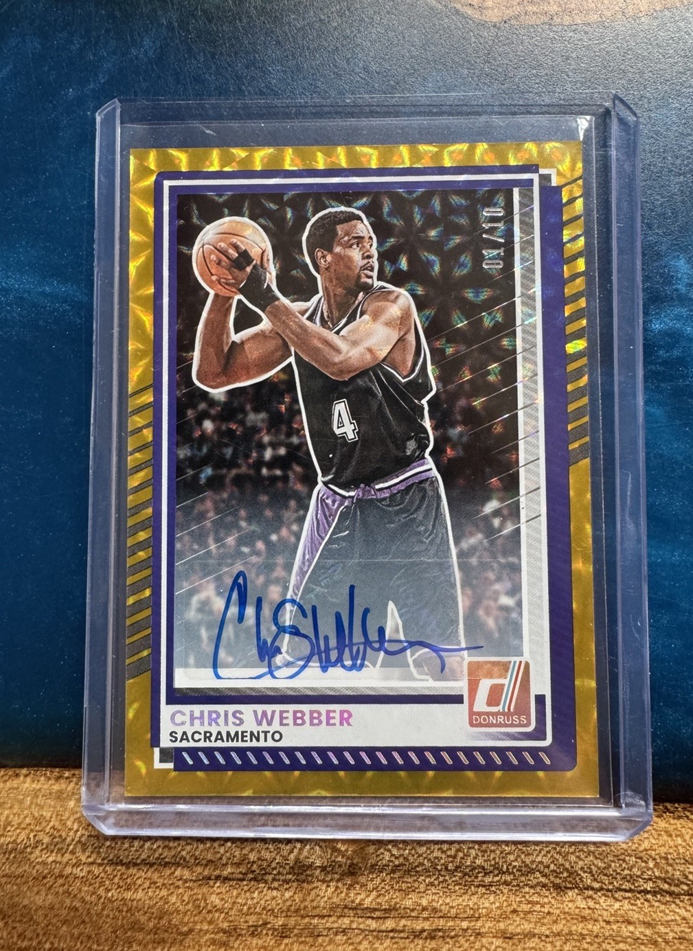 2025-26 Panini Donruss Chris Webber Auto Gold 1/10 First on Print Sacramento /10 2025-26 Panini Donruss Chris Webber Auto Gold 1/10 First on Print Sacramento /10