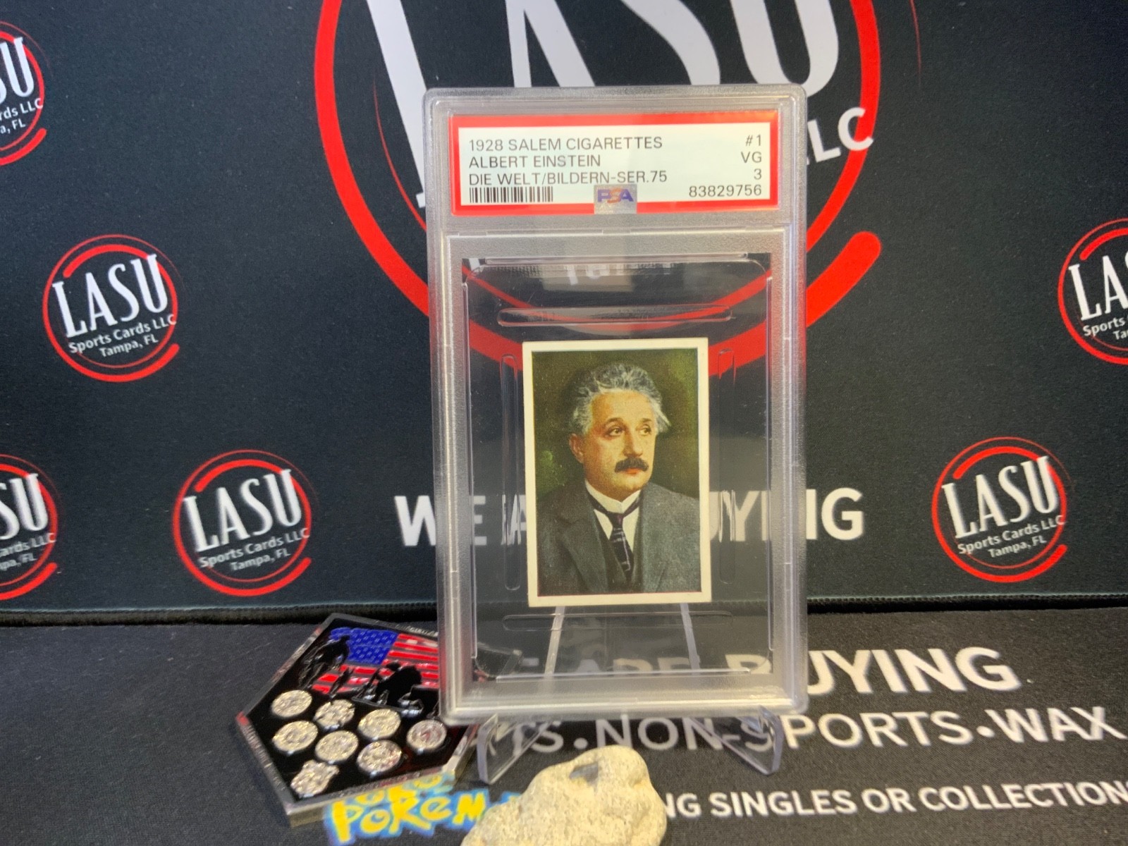 ALBERT EINSTEIN 1928 SALEM DIE WELT IN BILDERN SERIE 75 CARD #1 PSA 3 ALBERT EINSTEIN 1928 SALEM DIE WELT IN BILDERN SERIE 75 CARD #1 PSA 3
