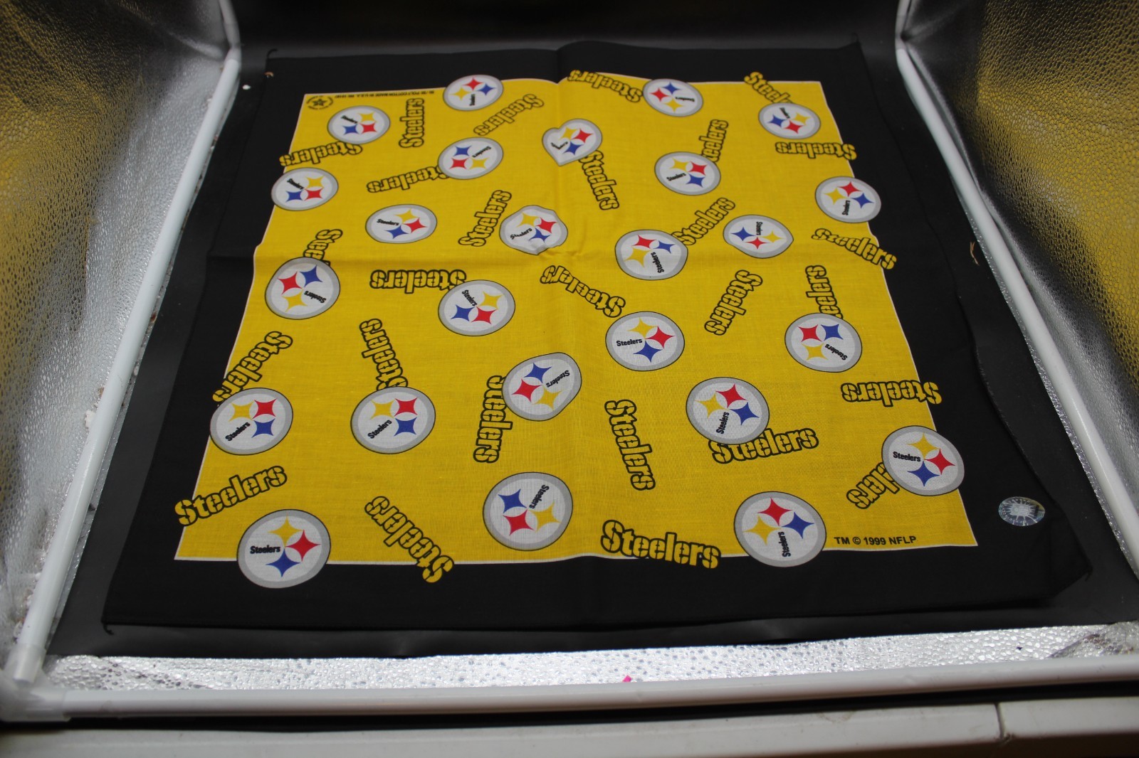 vintage 90s Pittsburgh Steelers NFL black and yellow football bandana