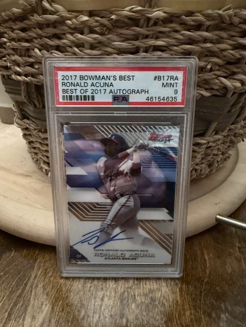 2017 Bowman\'s Best - Best of 2017 Autographs Ronald Acuña Jr. #B17-RA PSA 9 2017 Bowman\'s Best - Best of 2017 Autographs Ronald Acuña Jr. #B17-RA PSA 9