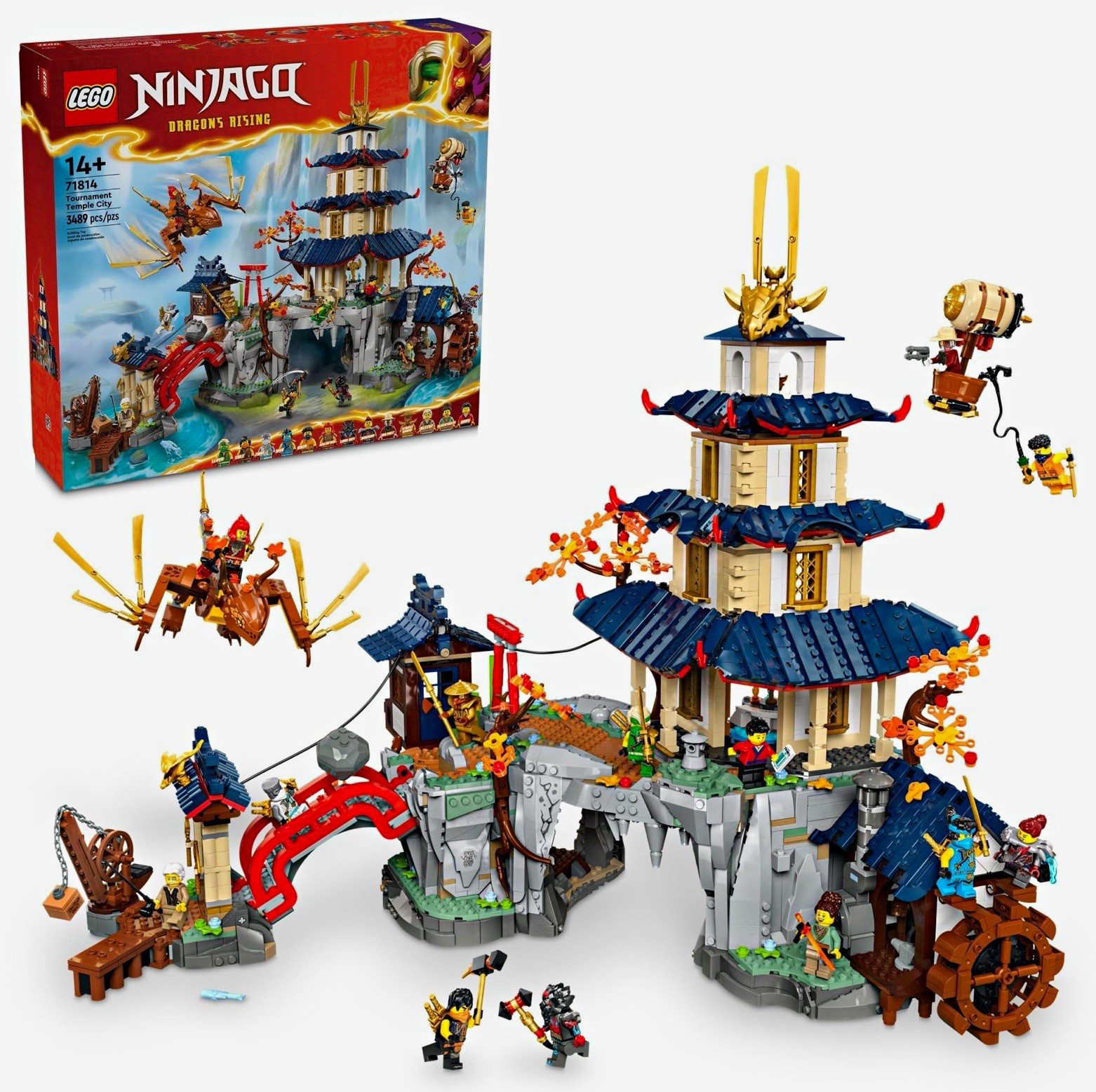 Lego Ninjago Tournament Temple City 71814 INCLUDES MINIFIGURES