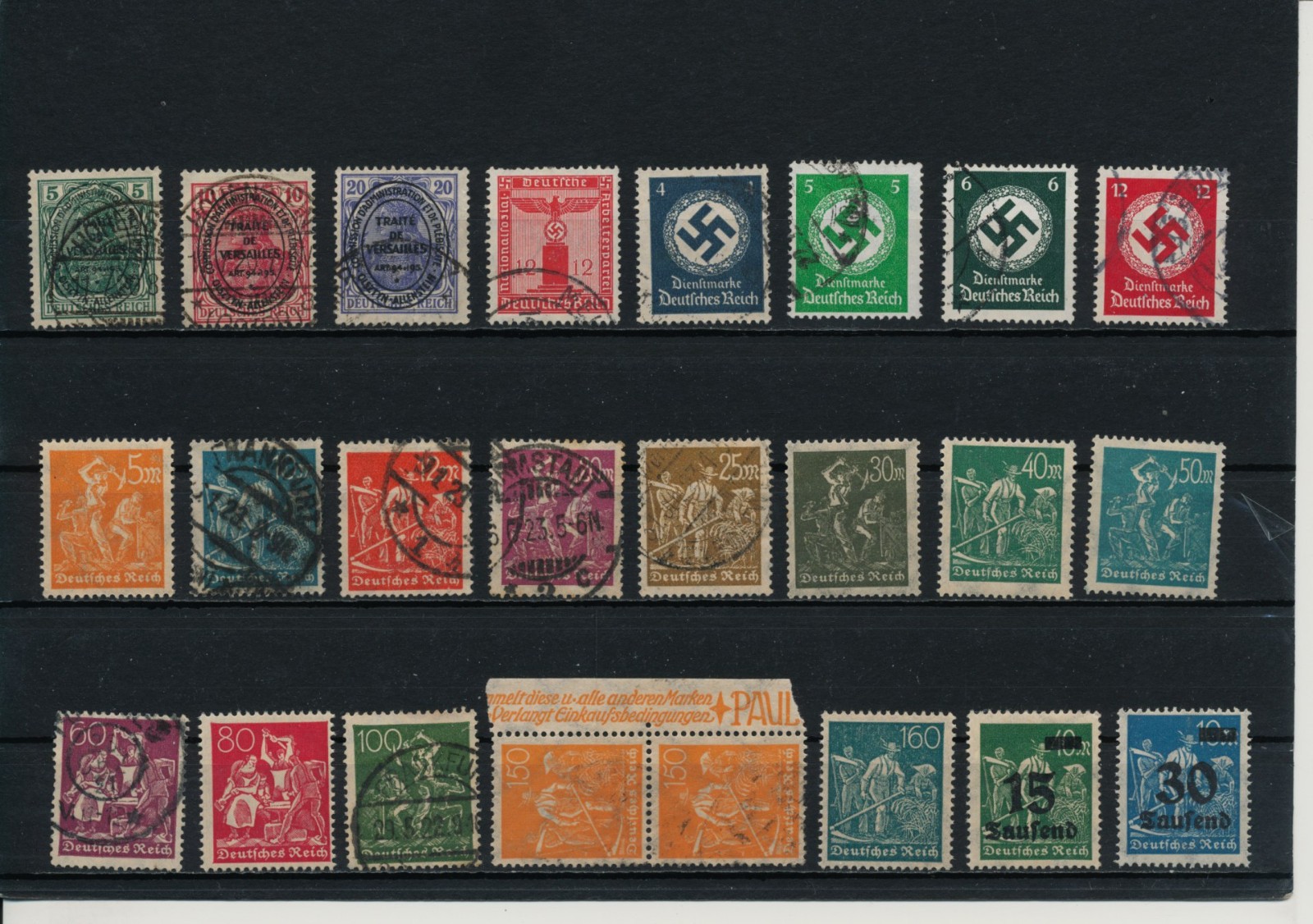 Germany, Deutsches Reich, Nazi, liquidation collection, stamps, Lot,used (EA 3)