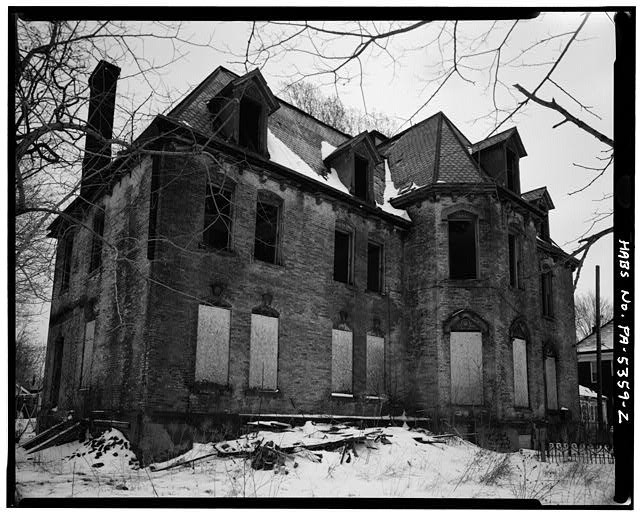 George P. Colt House East Sixth Street 1900s Boarded-Up Victorian Mansion