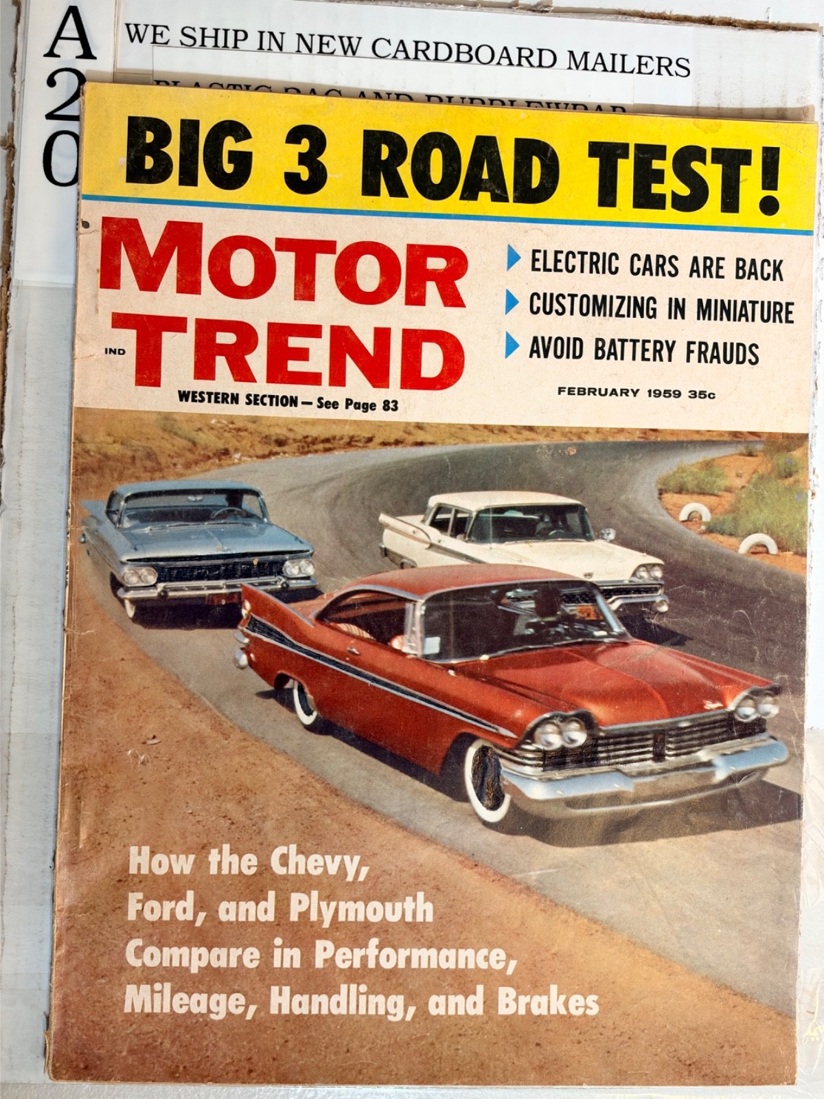 Vintage Motor Trend Magazine February 1959