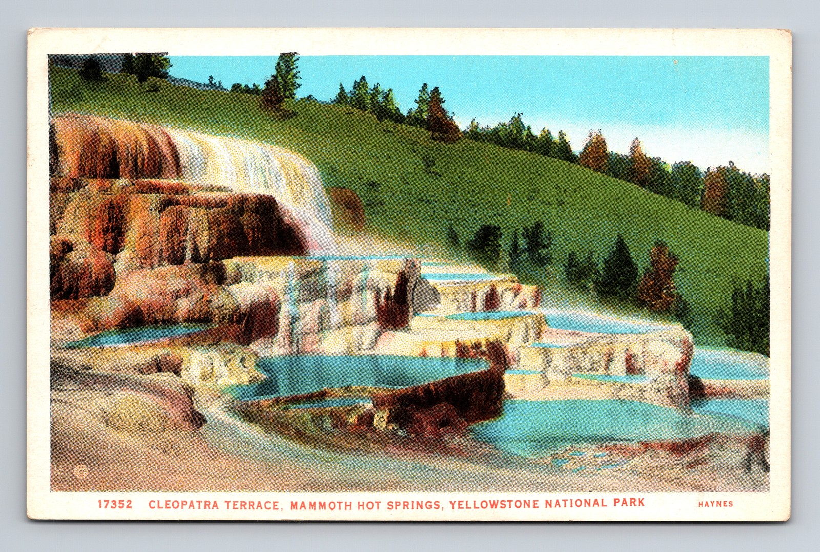 1924 Yellowstone WY Cleopatra Terrace Mammoth Hot Springs HAYNES 17352 Postcard 1924 Yellowstone WY Cleopatra Terrace Mammoth Hot Springs HAYNES 17352 Postcard