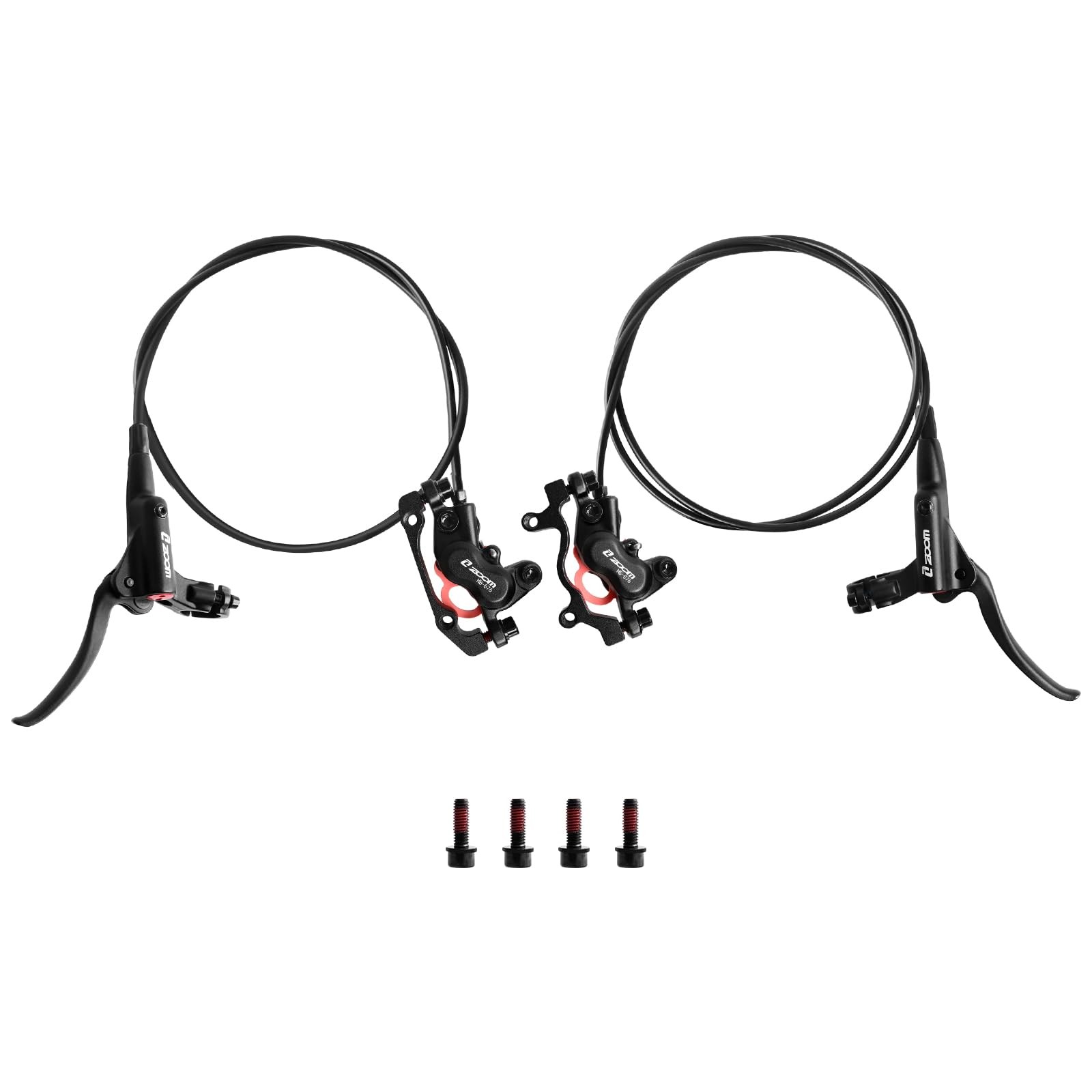 Zoom HB876 4-Piston Hydraulic Disc Brake Set MTB eBike Front+Rear Pre-Bled Zoom HB876 4-Piston Hydraulic Disc Brake Set MTB eBike Front+Rear Pre-Bled