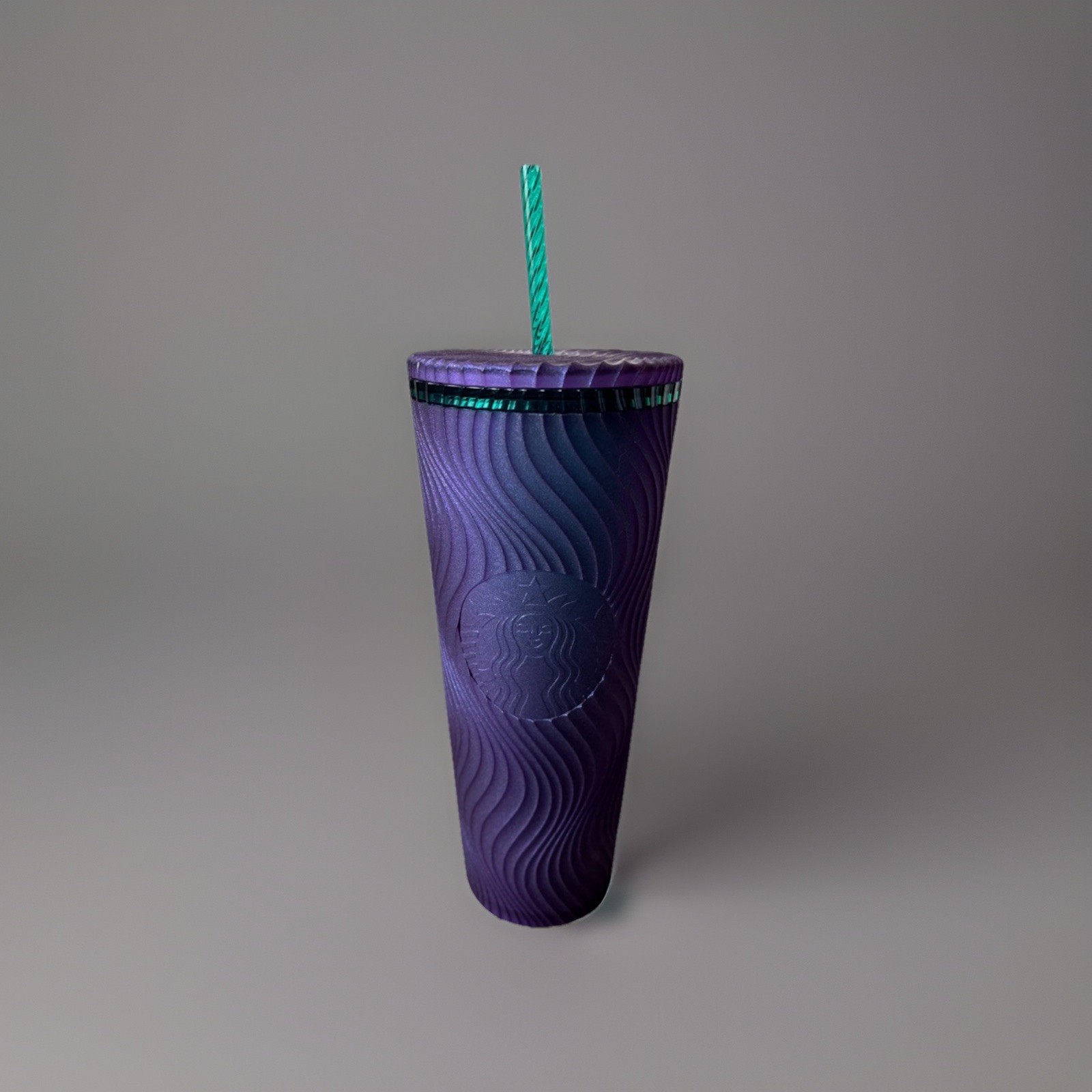Starbucks Purple/Green Swirl Glitter Matte Tumbler Cold Cup Venti Collector Starbucks Purple/Green Swirl Glitter Matte Tumbler Cold Cup Venti Collector