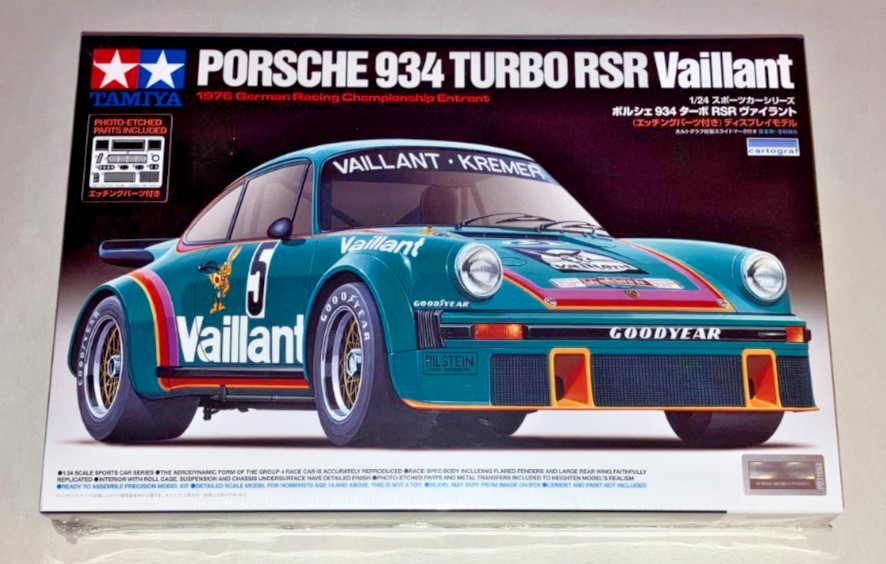 Tamiya Porsche 934 Turbo Rsr Vaillant 1:24 scale model car kit 24334 Tamiya Porsche 934 Turbo Rsr Vaillant 1:24 scale model car kit 24334