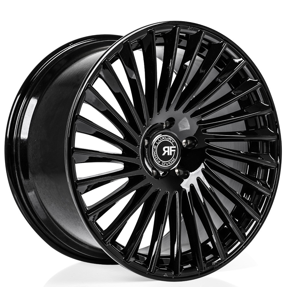 22x9/22x10.5 Road Force Wheels RF23 Gloss Black Rims (4pcs) 22x9/22x10.5 Road Force Wheels RF23 Gloss Black Rims (4pcs)