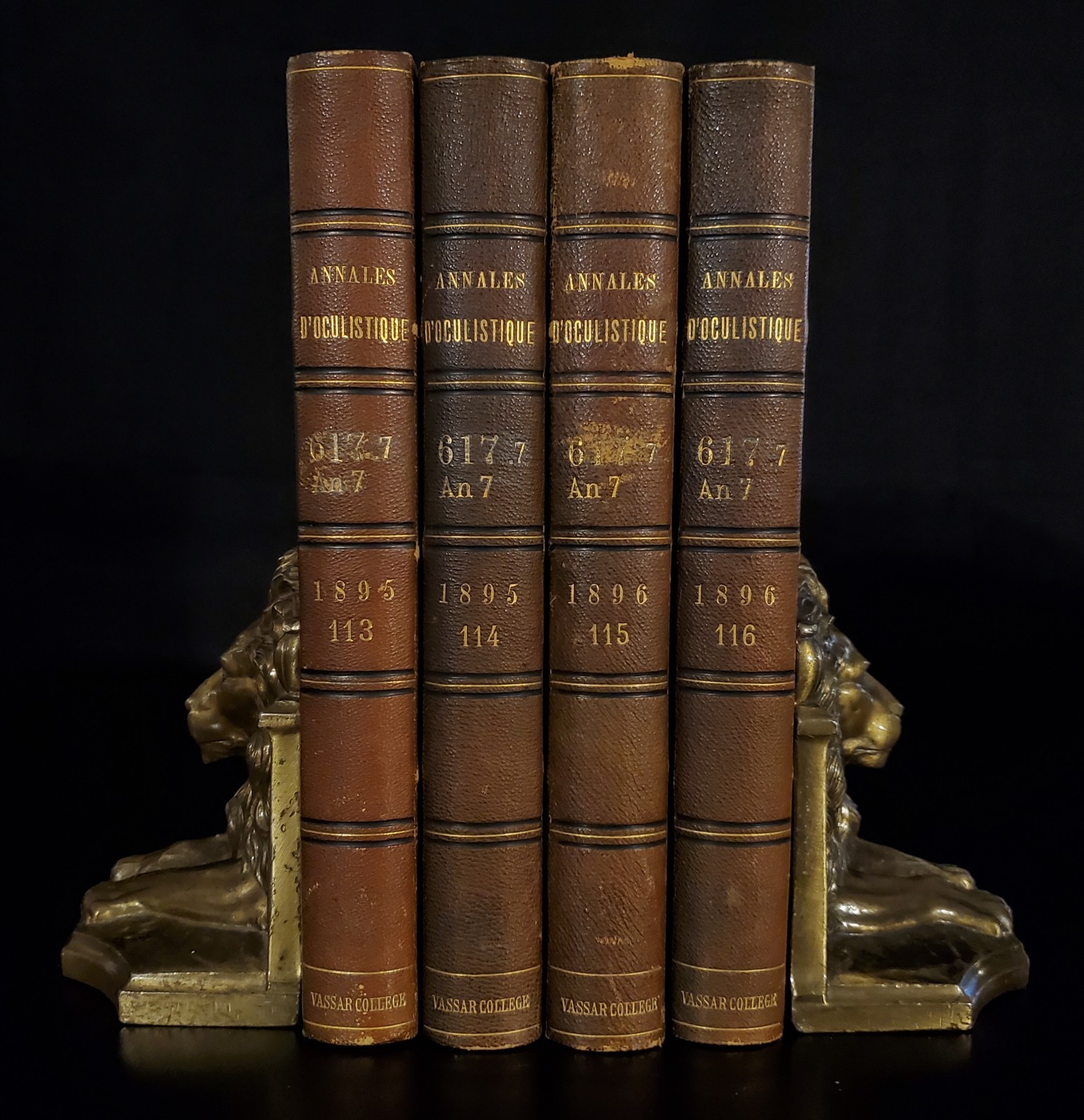 1895`1896 ~  ANNALES D'OCULISTIQUE FRENCH VOLUMES  ~ 4 Volumes