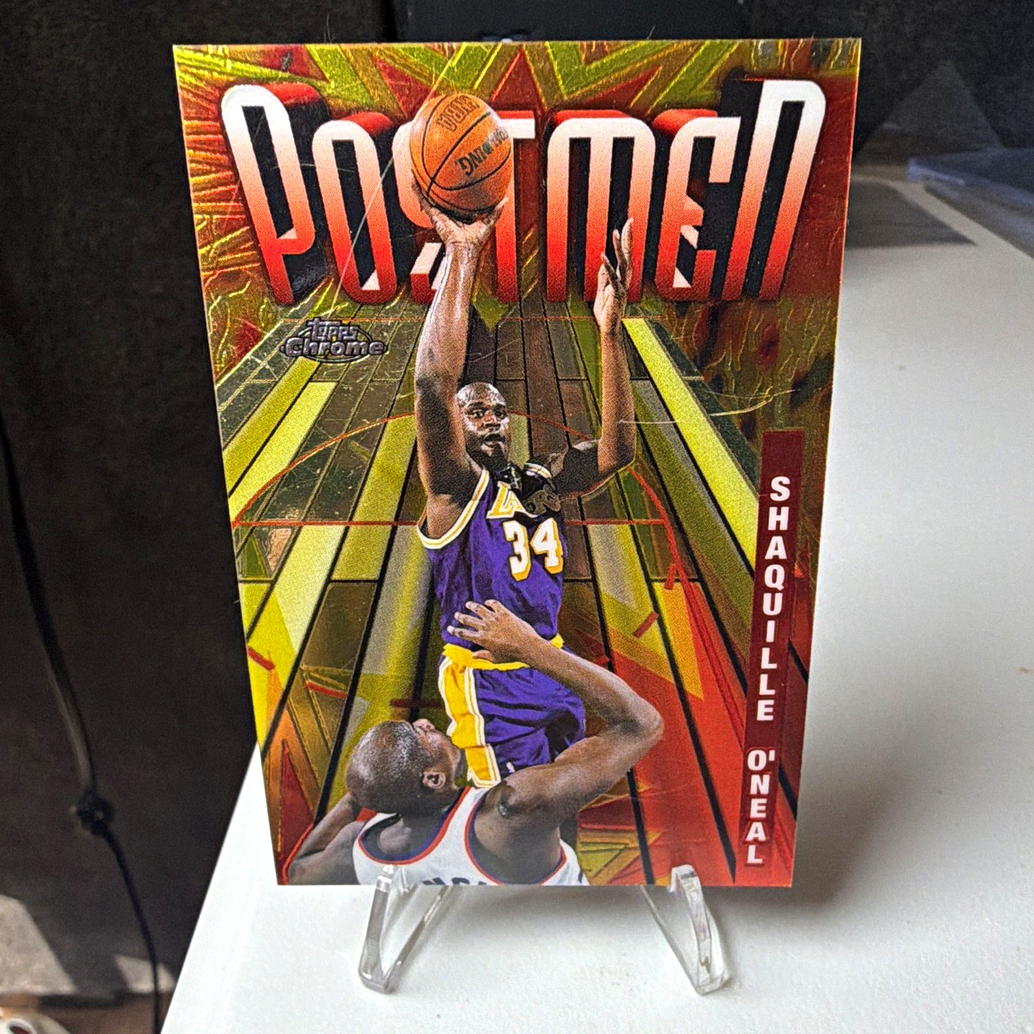 Topps 1997-98 Topps Chrome Postmen Insert Shaquille O\'Neal SB21 Lakers Topps 1997-98 Topps Chrome Postmen Insert Shaquille O\'Neal SB21 Lakers