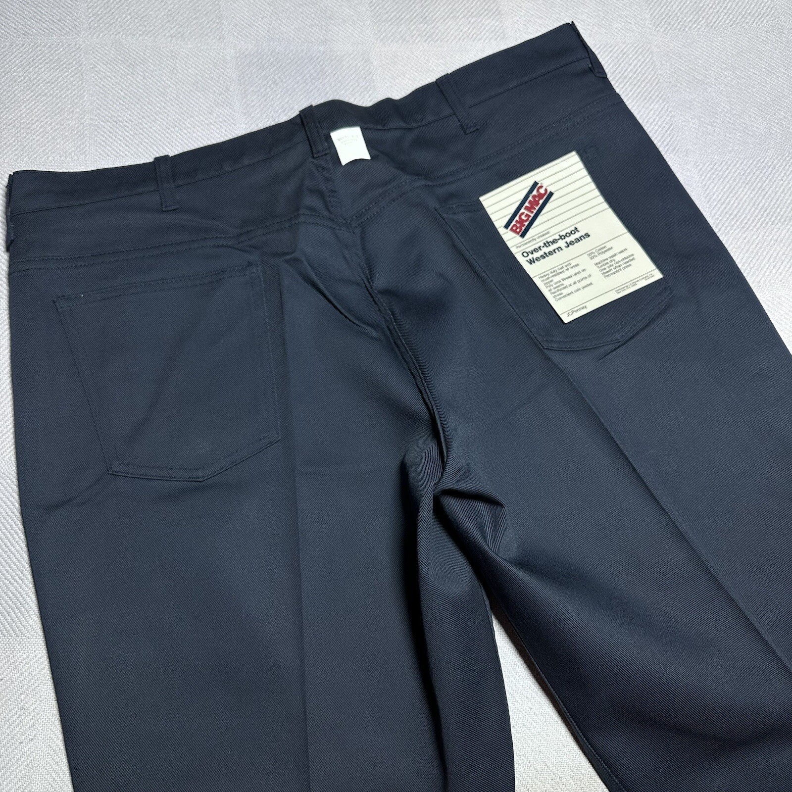 VTG Big Mac JCPenney Over The Boot Permanently Creased Western Jeans 44x31 NWT A VTG Big Mac JCPenney Over The Boot Permanently Creased Western Jeans 44x31 NWT A