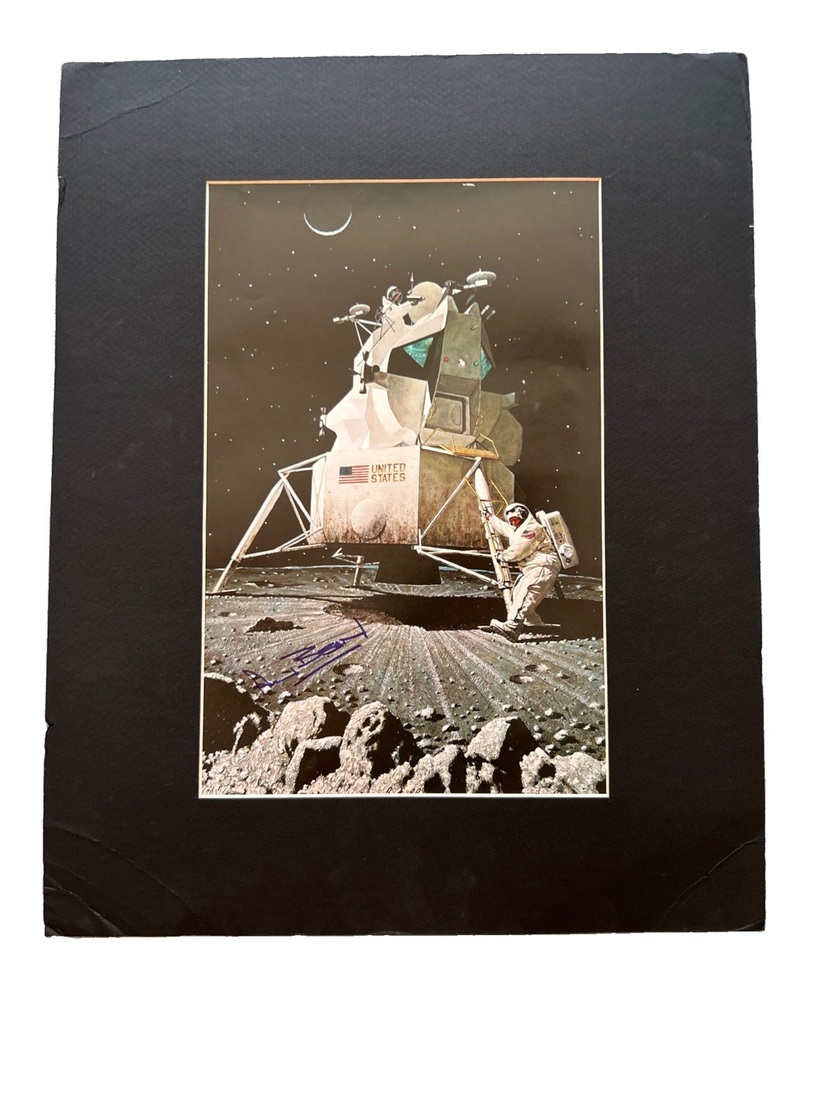 Alan Bean Signed Apollo 12 Moon Landing Photo NASA Astronaut Autograph Alan Bean Signed Apollo 12 Moon Landing Photo NASA Astronaut Autograph