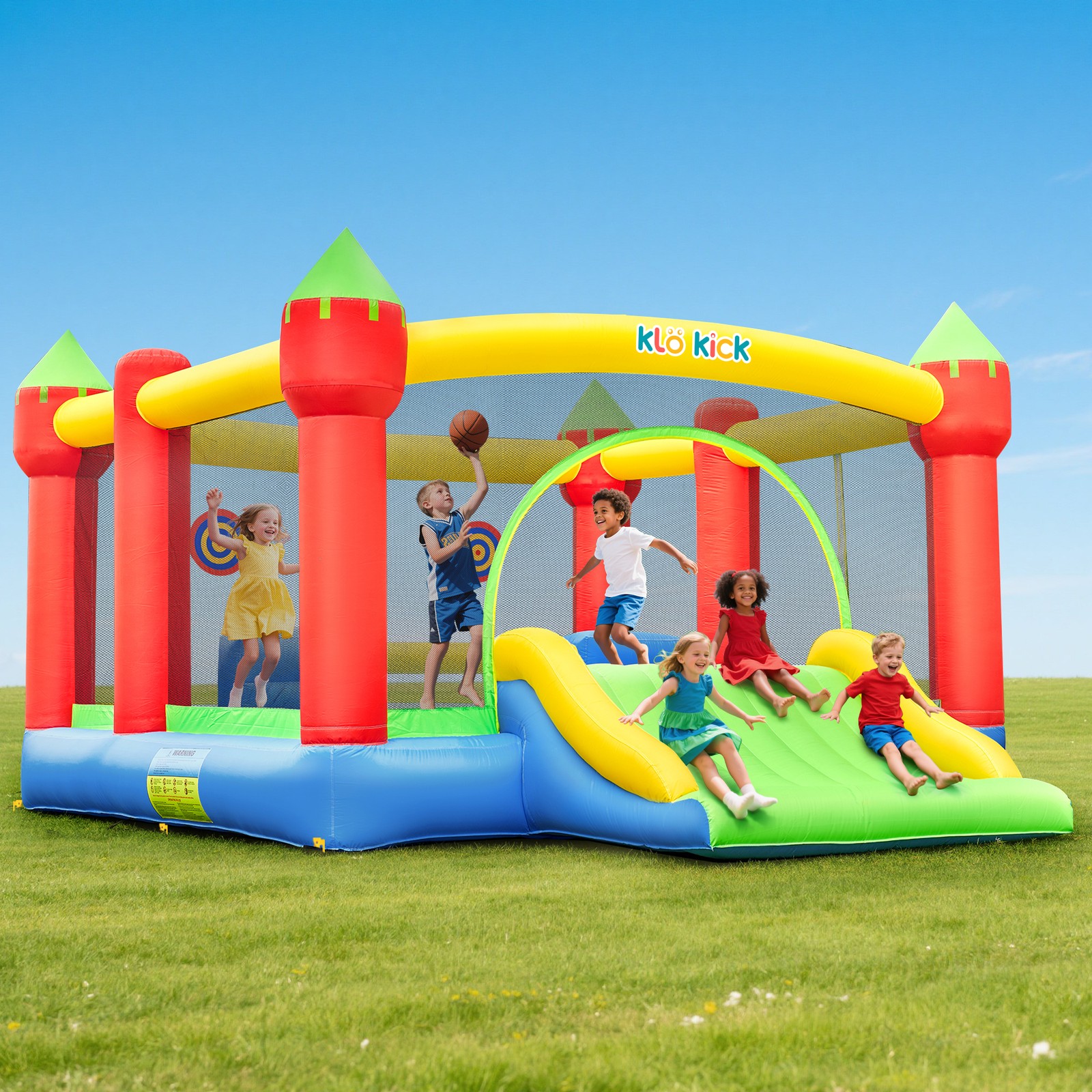 15ft x 12ft Inflatable Bounce House Slide Jumping Castle with Blower Kids Bouncy 15ft x 12ft Inflatable Bounce House Slide Jumping Castle with Blower Kids Bouncy