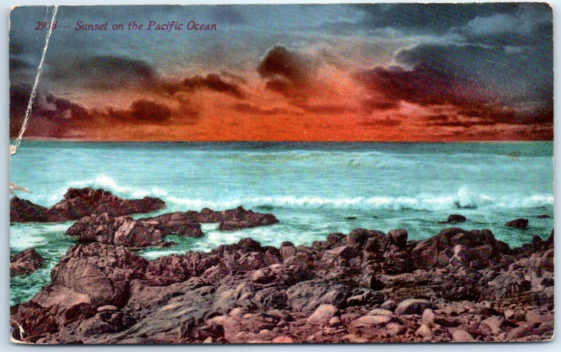 Postcard - Sunset on the Pacific Ocean